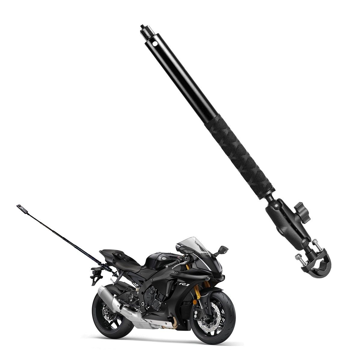 Tourtecs Sitzbank Selfie Stick Cam Halter für Motorrad NBC21