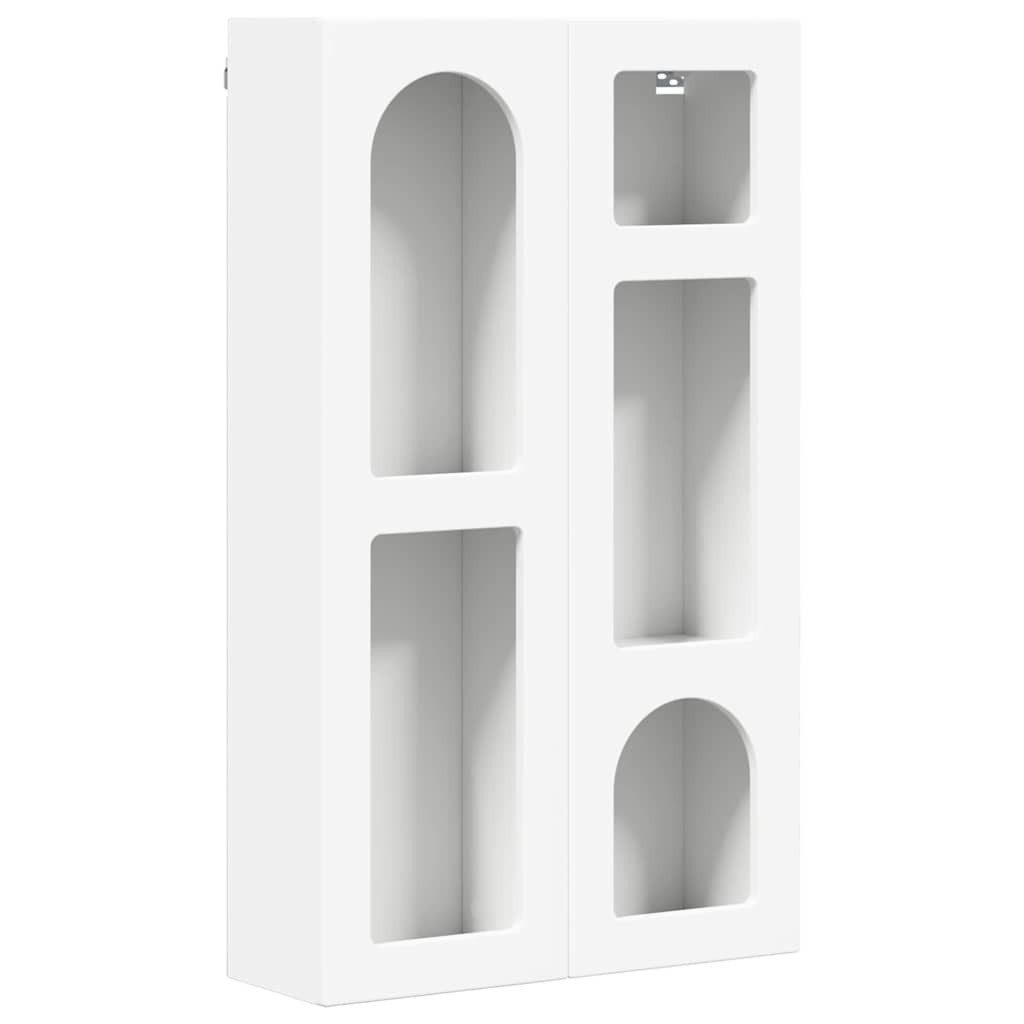 vidaXL Hängeschrank 59 x 20 x 100 cm Hängeschrank mit Regal Weiß 59x20x100 cm Spanplatte