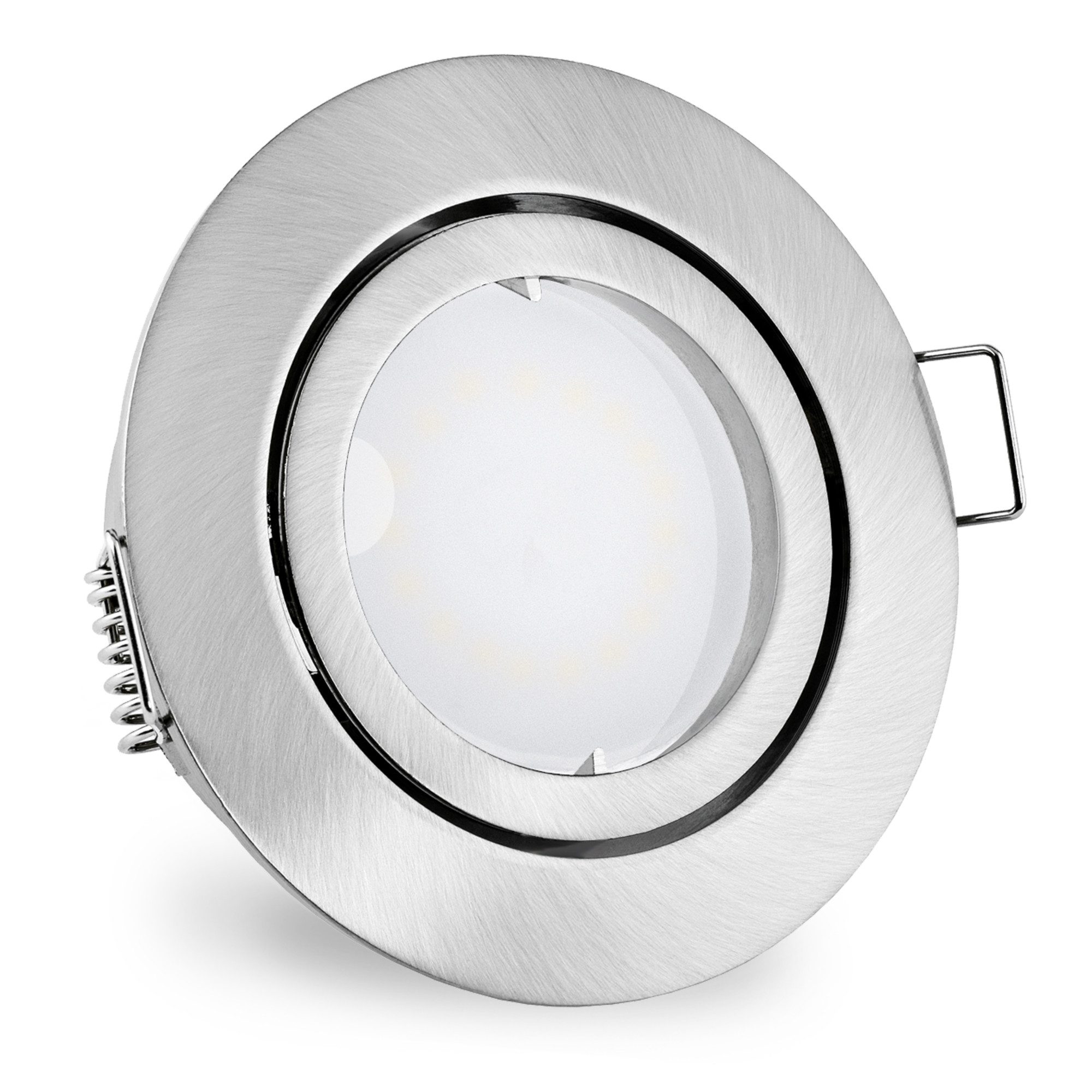 linovum LED Einbaustrahler Einbauspot "Dimmen ohne Dimmer" LED GU10 5W neutralweiß Deckenstrahler, Neutralweiß
