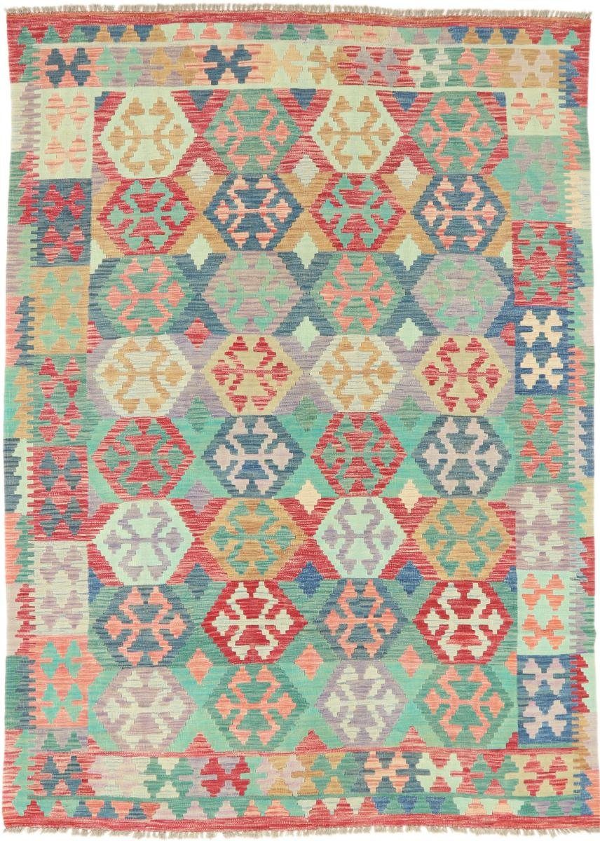 Orientteppich Kelim Afghan Heritage 207x287 Handgewebter Moderner Orientteppich, Nain Trading, rechteckig, Höhe: 3 mm