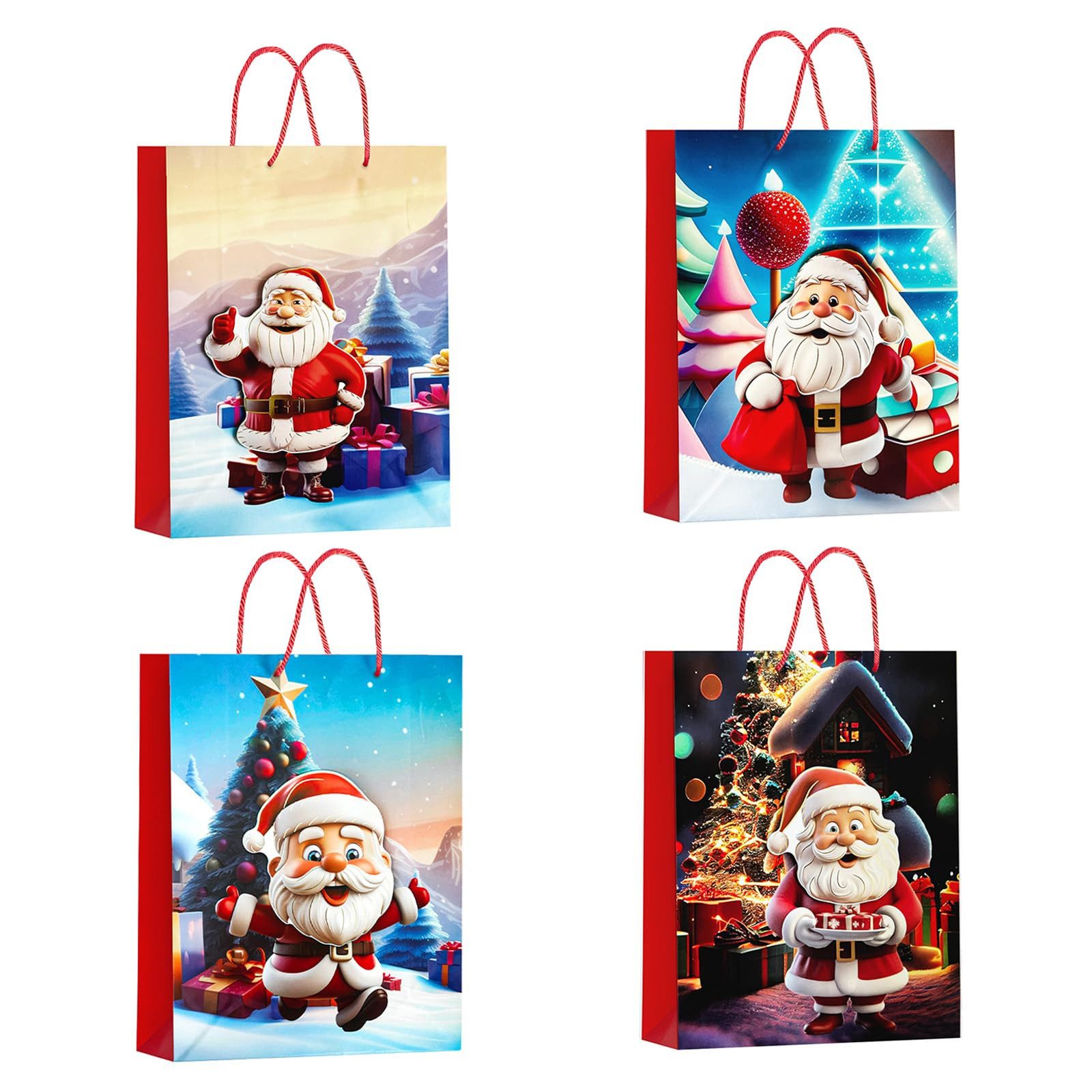 M&W DAS DESIGN Упаковочная бумага Geschenktüten Бумагаtüten Weihnachtliche 32 x 26 x 10 (HxBxT) 12er