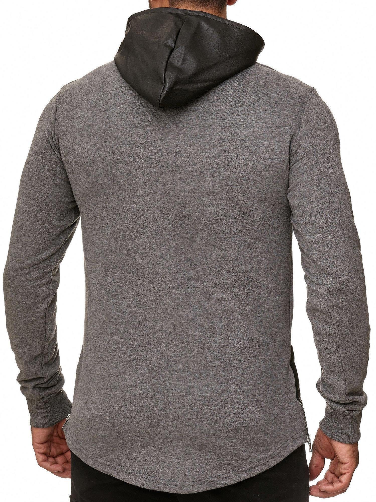 Kapuzensweatshirt modisches Sweatshirt anthrazit-1216 Tazzio Oversize