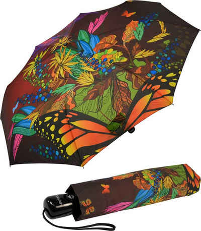 doppler® Langregenschirm auffällig bedruckter Damenschirm Auf-Zu-Automatik, modernes Design auf einem stabilen Taschenschirm
