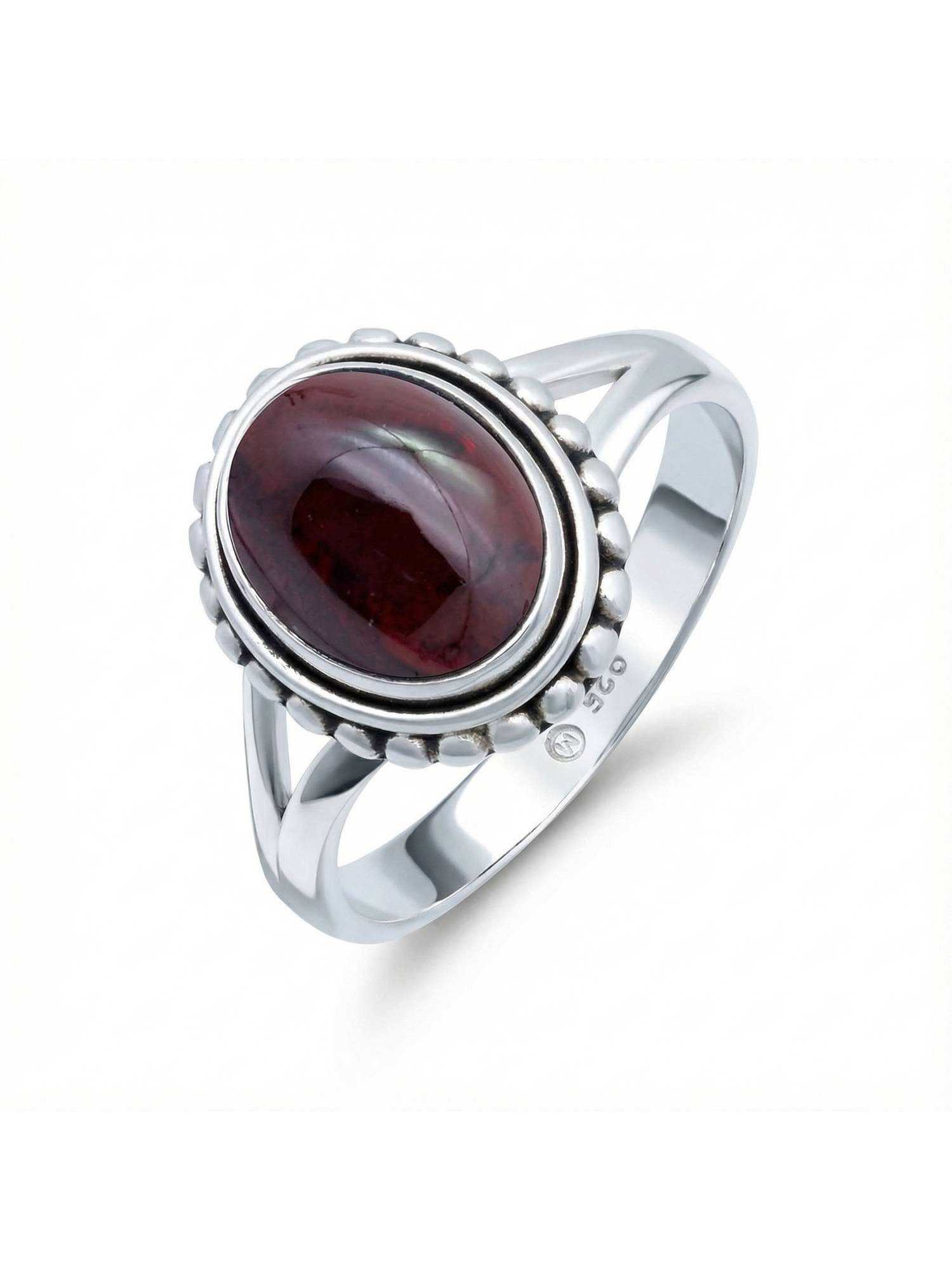 Silberring GAMSA aus 925 Silber mit Granat