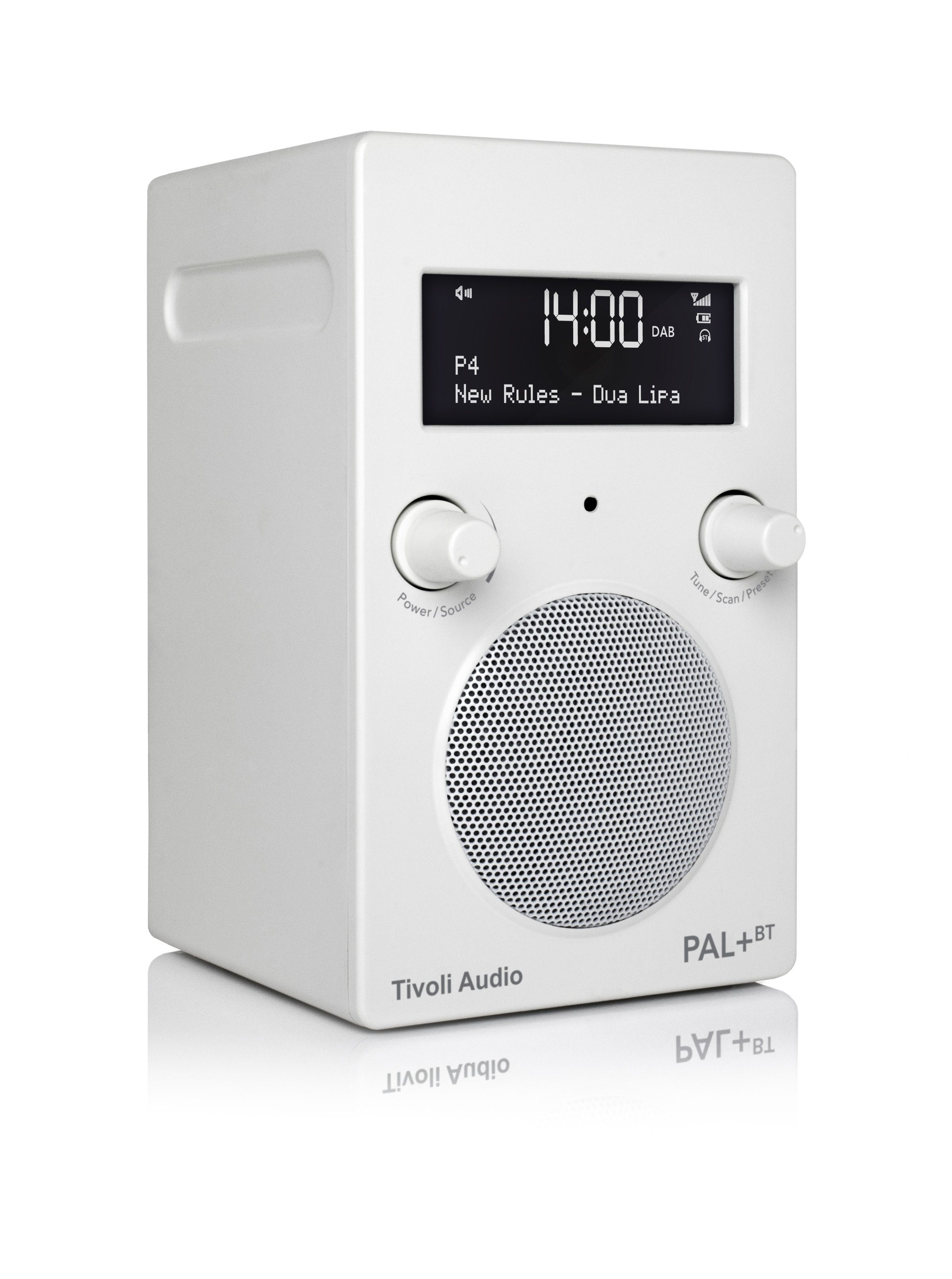 Tivoli Audio PAL+ BT Gehäuse, FM-Tuner, Digitalradio Küchen-Radio, tragbar, (DAB) (Digitalradio (DAB), Weiss wasserabweisendes Bluetooth)