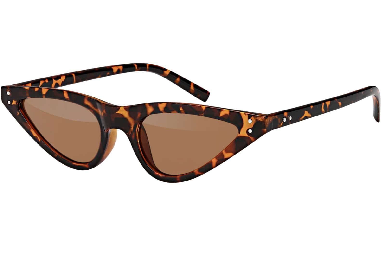 BEZLIT Eyewear Retrosonnenbrille Rundglas Designer Damen Sonnenbrille (1-St) mit blauen, grünen und rosa Linsen Leopard