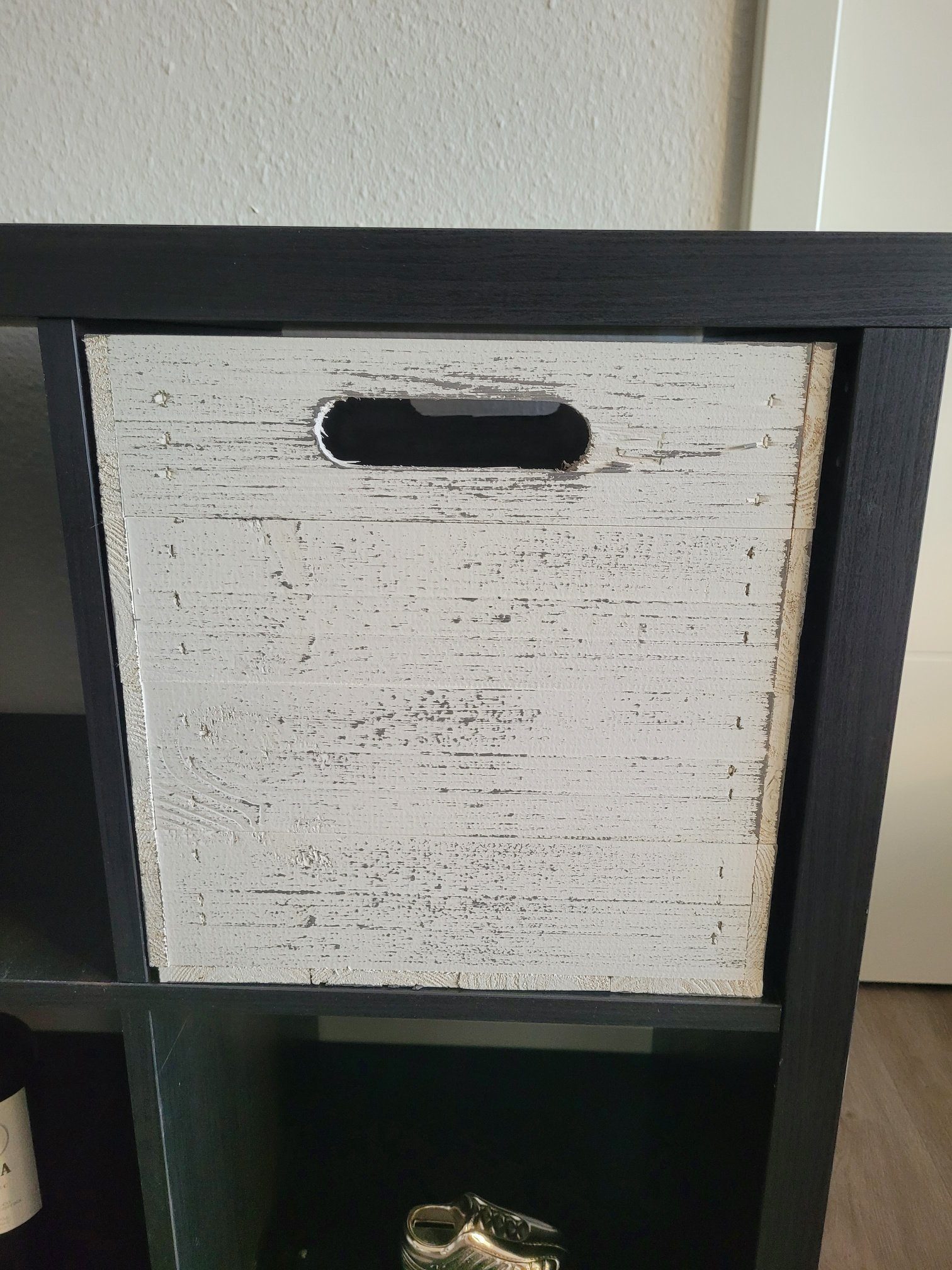 Kistenkolli Altes Land Allzweckkiste Holzbox Vintage Weiss Regalkiste passend für Ikea Kallax und Expeditre