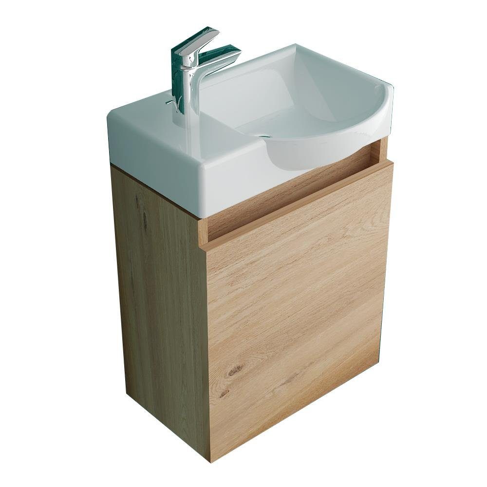 Alpenberger Badezimmer-Set »Handwaschbecken mit Unterschrank«, (Komplett  Set, 2-St., Waschplatz 2-tlg), Push-To-Open-Funktion, pflegeleicht online  kaufen | OTTO
