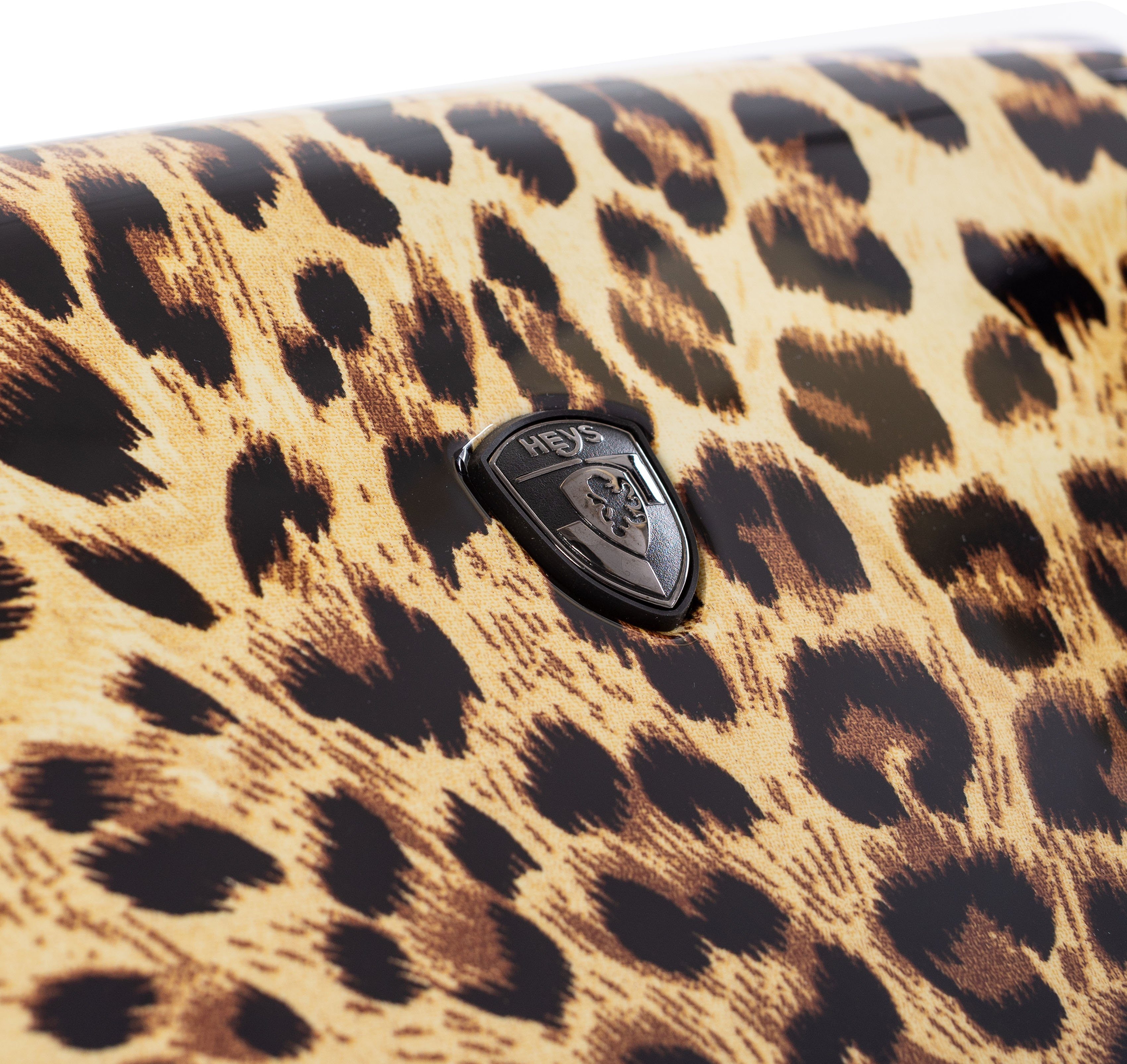 66 Volumenerweiterung Leopard cm, Rollen, Leopard, Brown 4 mit Heys Hartschalen-Trolley