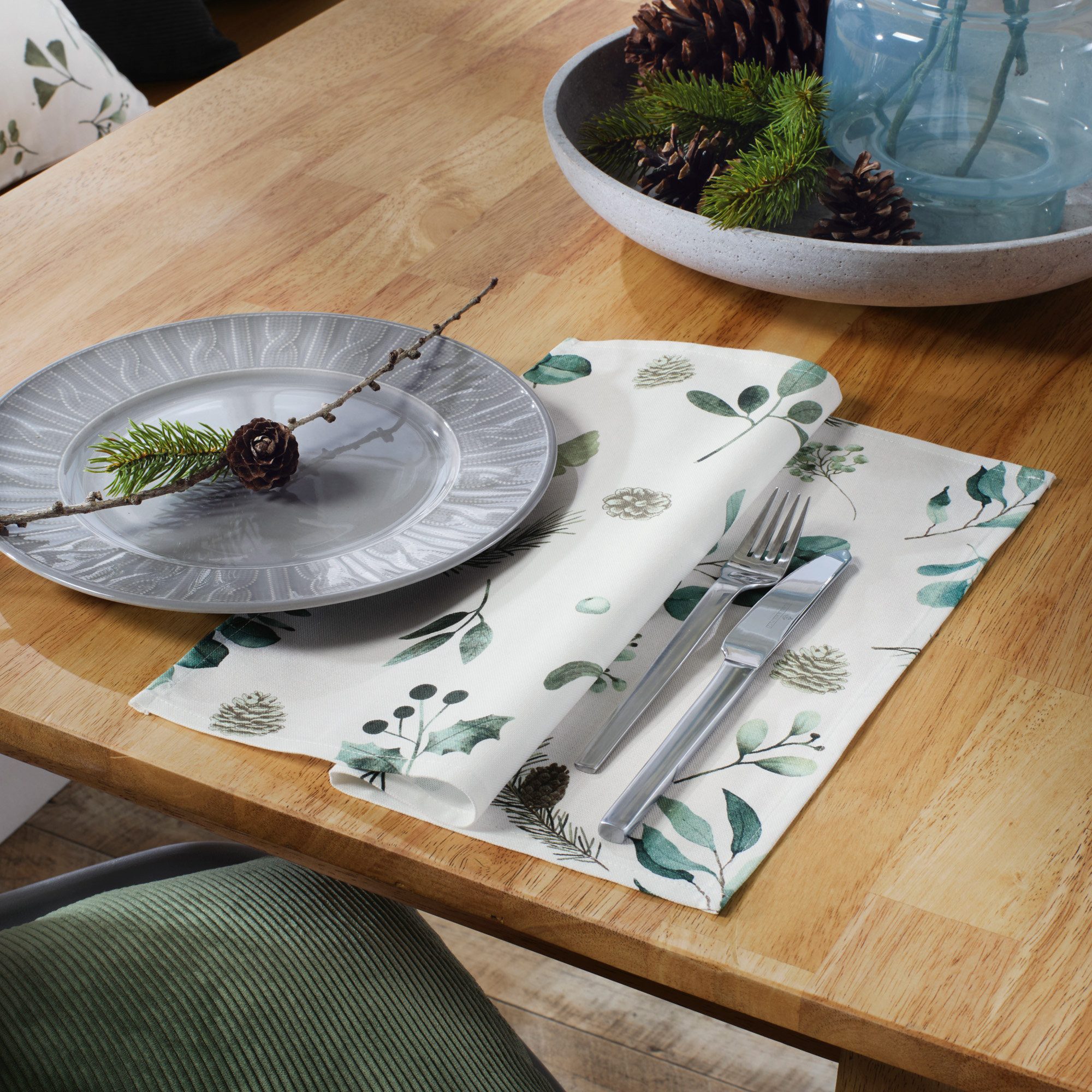 REDBEST Stoffserviette Serviette 6er-Pack, Baumwolle Blatt