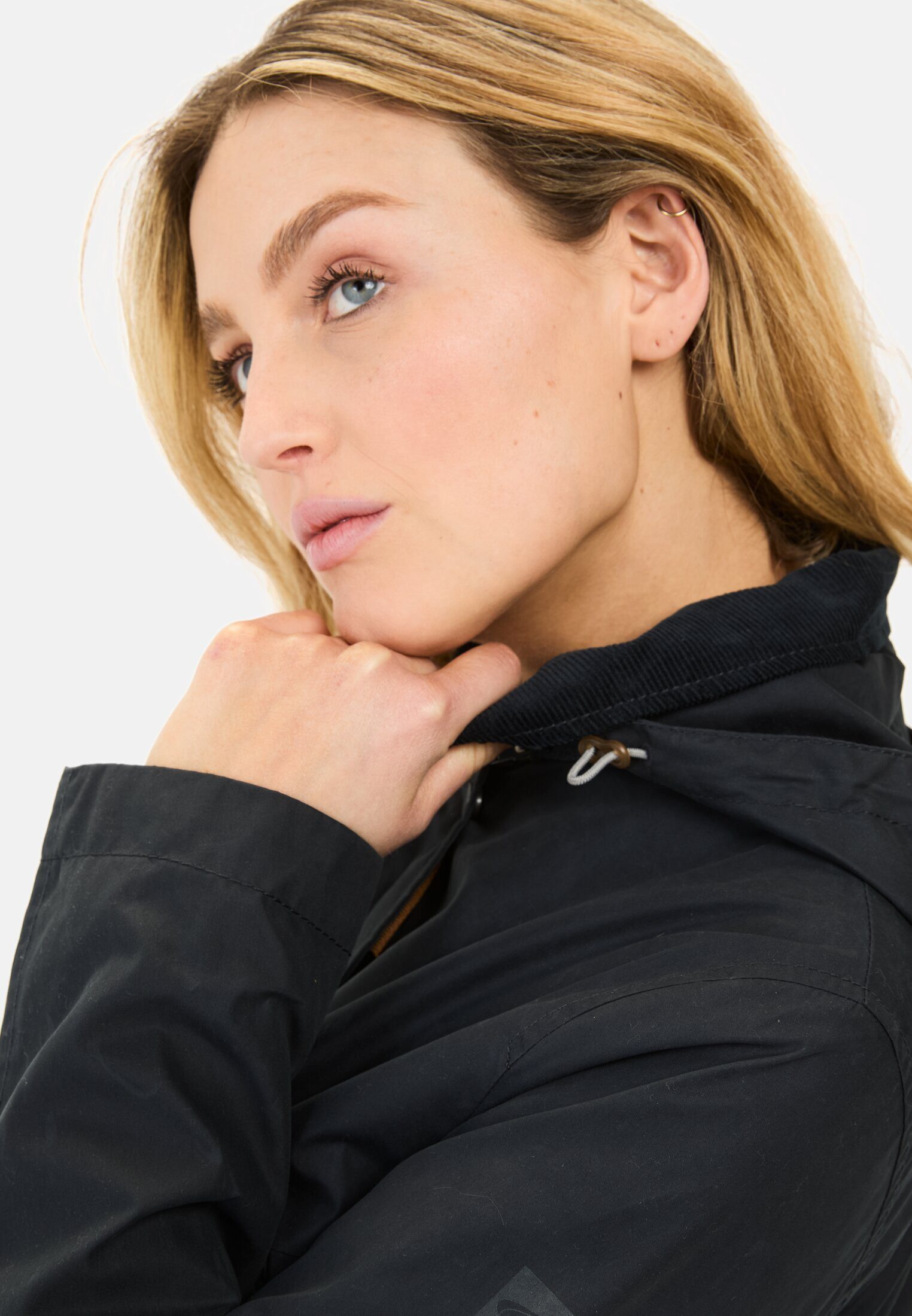 camel active Fieldjacket mit Cordkragen Langarm Kapuze