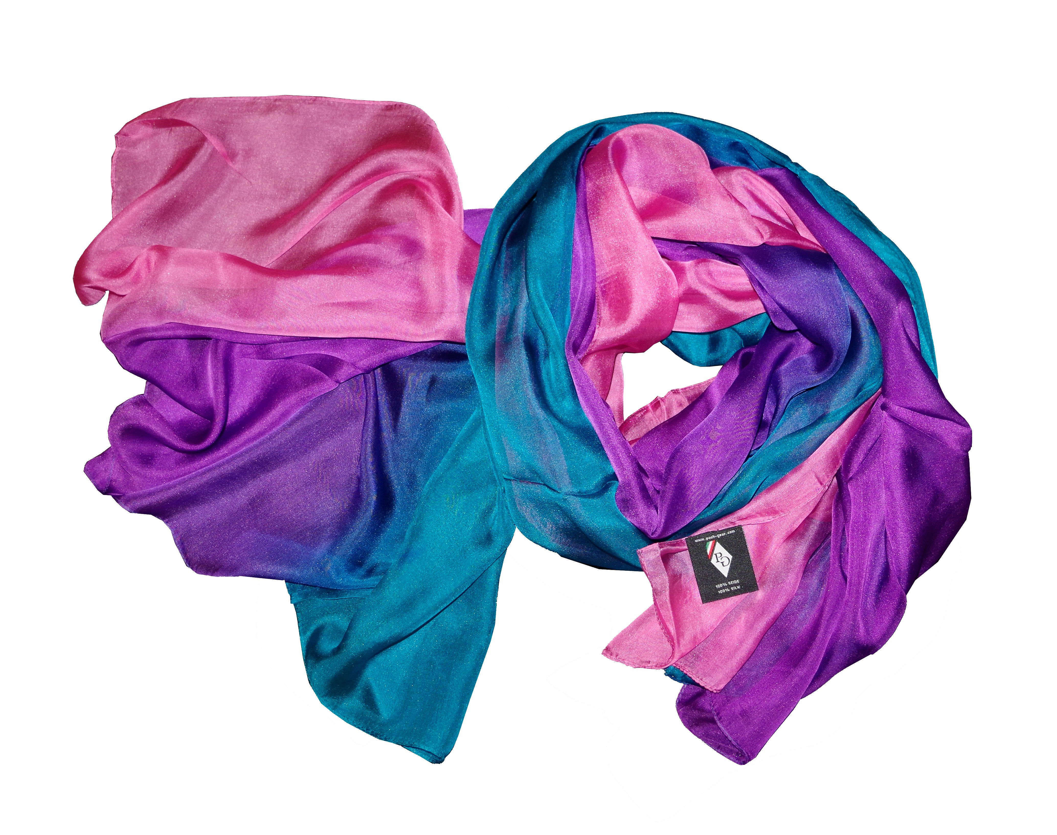 Posh Gear Seidenschal Seiden Schal Chiffon Tri-Color aus 100% Seide günstig online kaufen