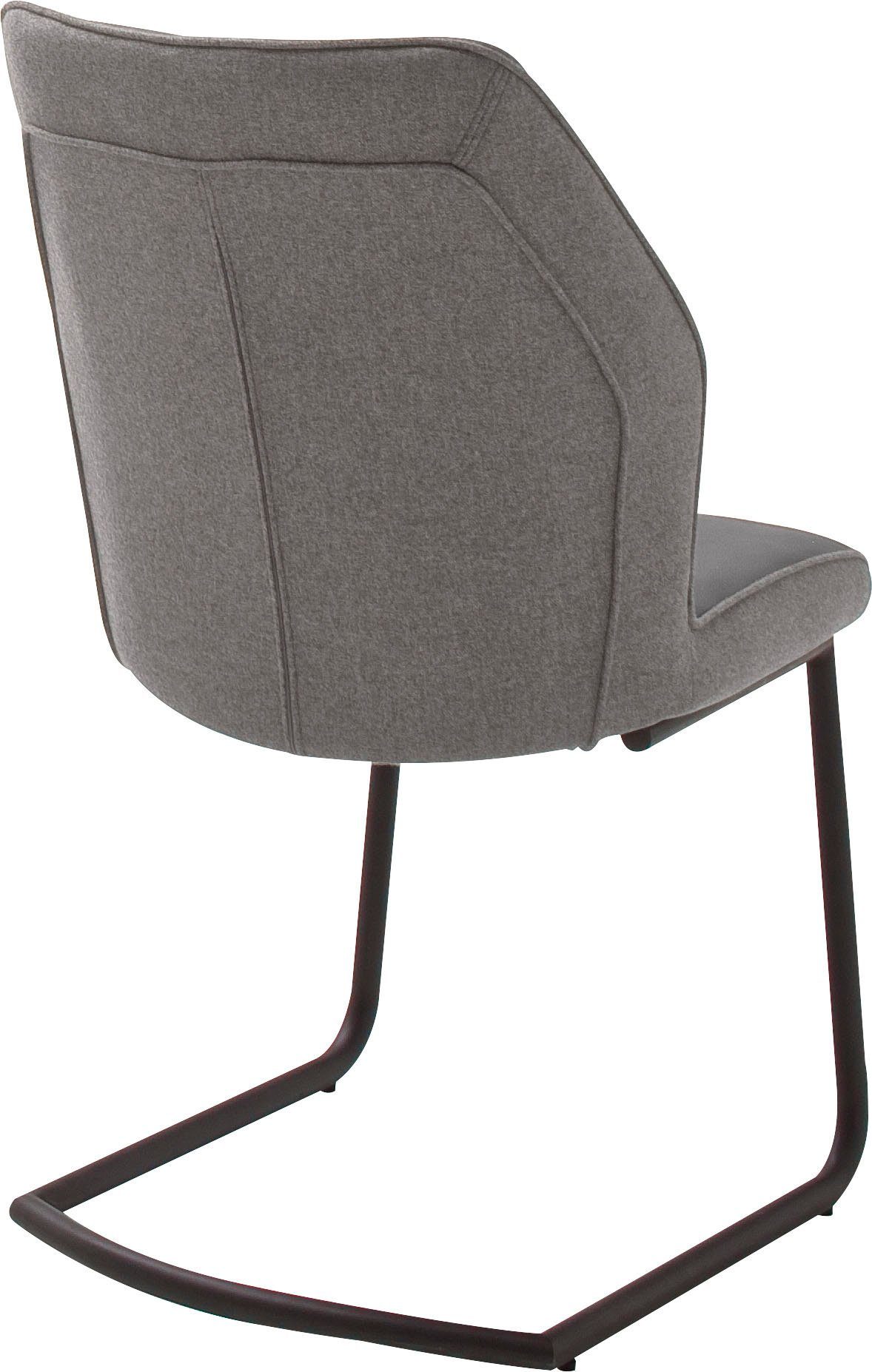Esszimmerstuhl (Set, Grau Kg belastbar Stoffbezug furniture Grau Kunstleder, und Stuhl 2 | St), Aberdeen Materialmix bis 120 MCA