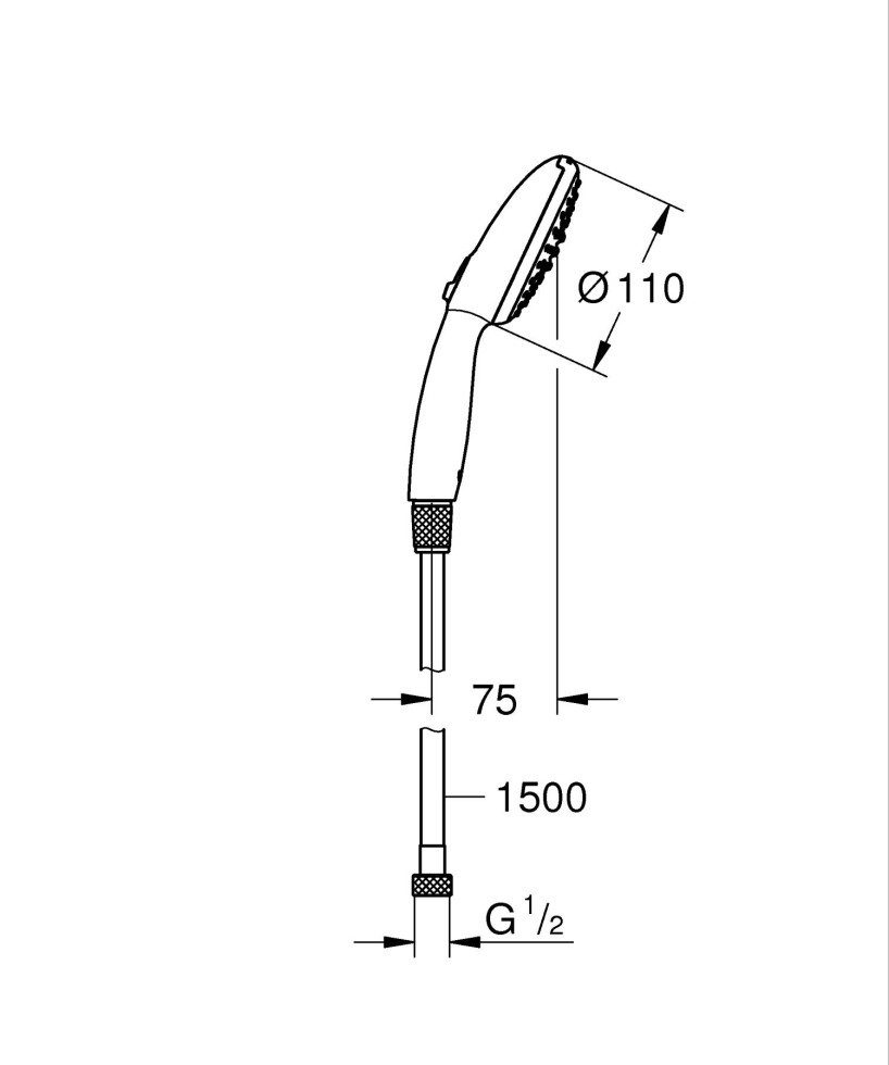Grohe Handbrause Grohe Vitalio Handbrause Start 110 2 Strahlarten