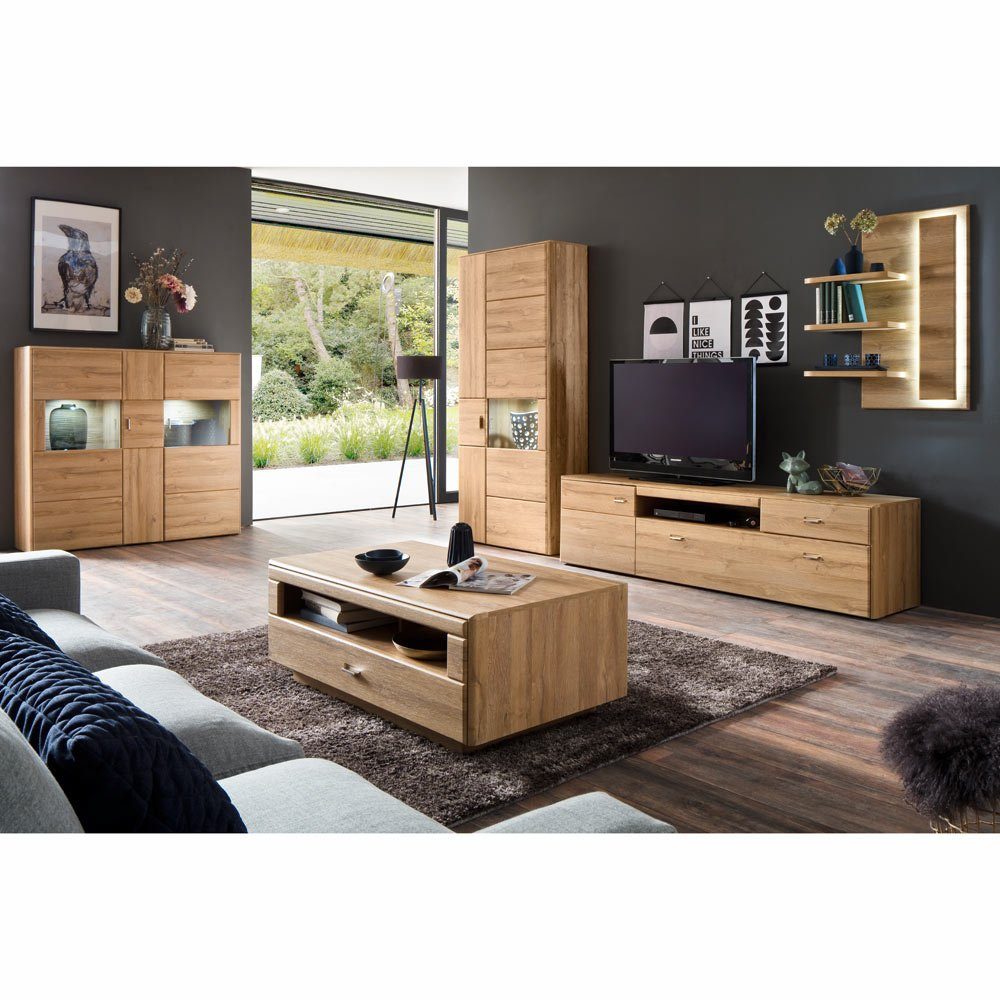 Oak Ablage Grandson 115/45/70cm Couchtisch - beidseitiger Lomadox Nb. FERROL-05, mit