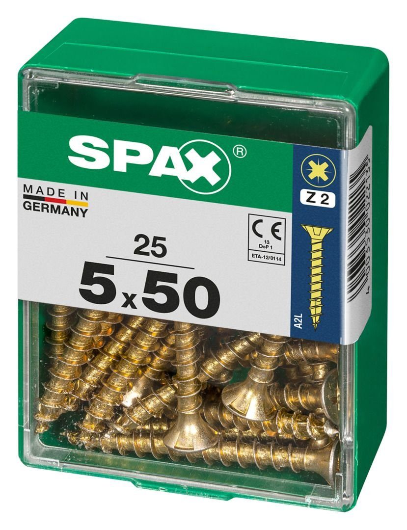 SPAX Holzbauschraube Spax 25 Universalschrauben PZ x 5.0 2 - Stk. 50 mm