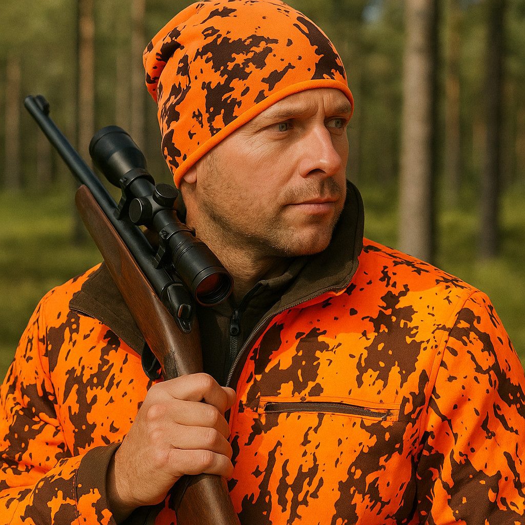 Skogen Strickmütze Wende-Signalmütze Drückjagd Treibjagd Jagdmütze von Oefele Jagd