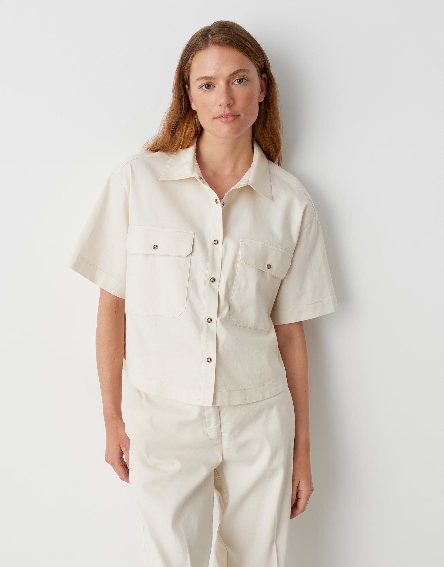 OPUS Kurzarmbluse FRINGO Boxy Fit aus günstig online kaufen