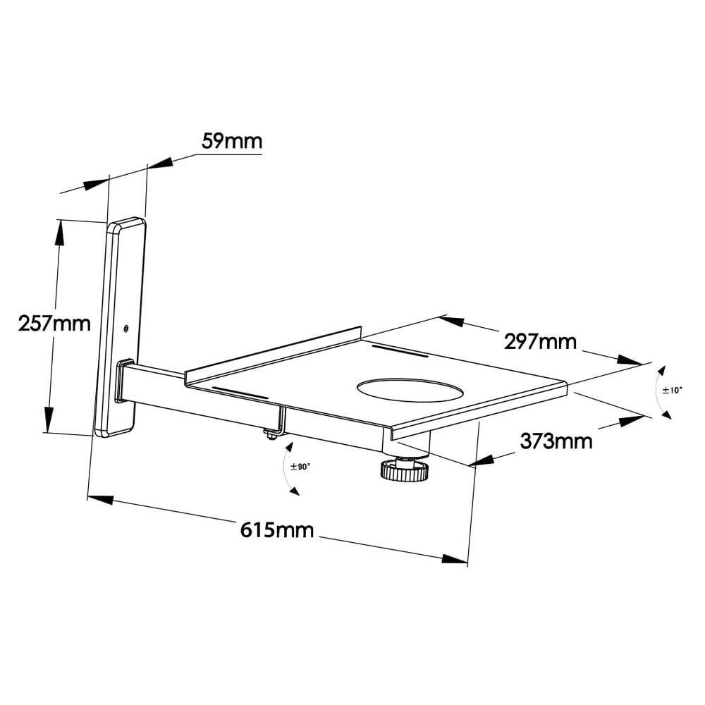 my wall Lautsprecher-Wandhalterung Wandhalter für TV Bildschirme, Laptops, Notebooks H20WL, (Schwenkbar)