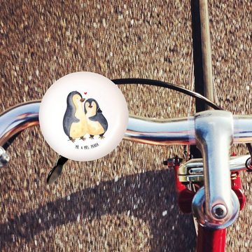 Mr. & Mrs. Panda Fahrradklingel Pinguin umarmen - Weiß - Geschenk, Fahrradklingel, Liebesbeweis, Lieb, (1-tlg) Elegantes Design