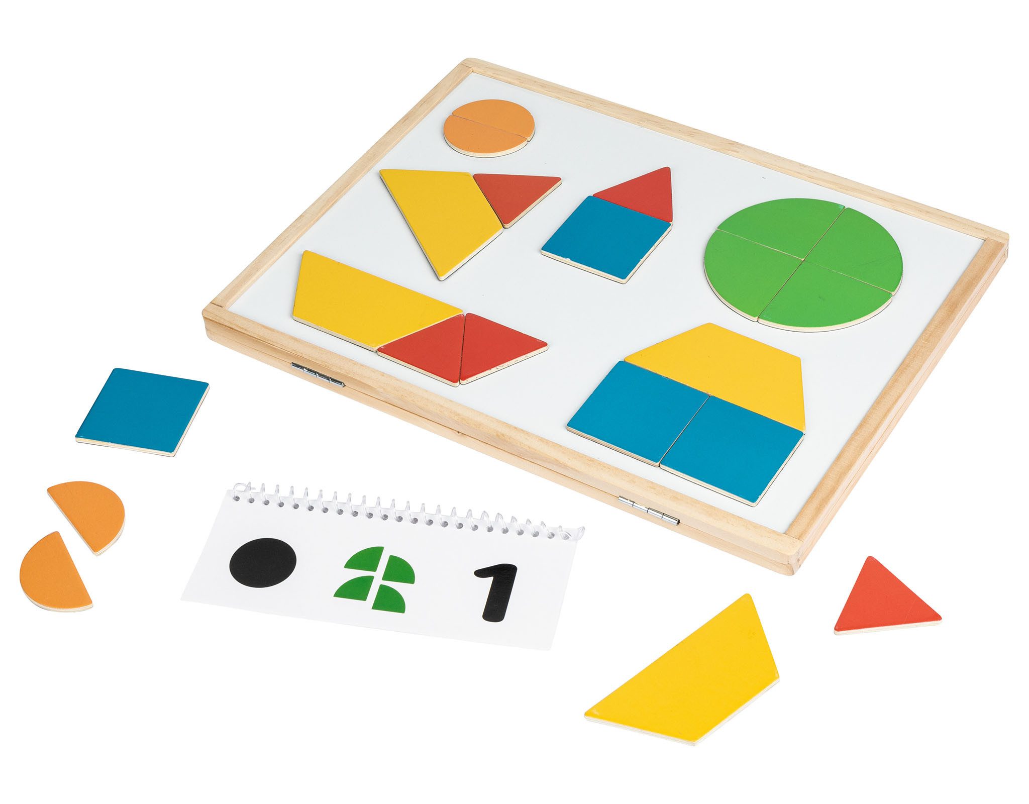 Playtive Motorikbrett Playtive Holzspiel, nach MONTESSORI-ART Magnetformspiel 24 teilig