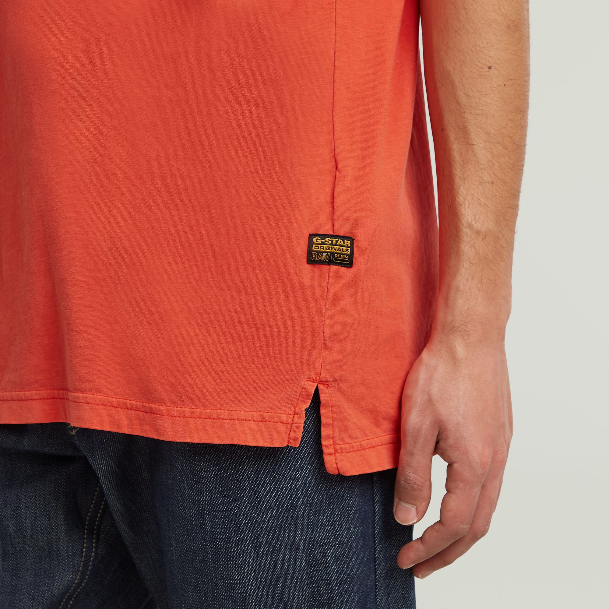 G-STAR T-Shirt Nifous Rundhals, mit Rippeinsatz