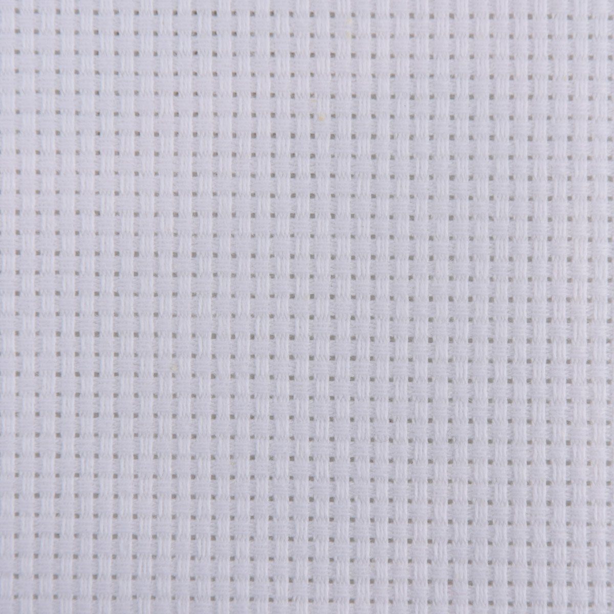 SCHÖNER LEBEN. Stoff Creativ Company Aida Stickstoff 43 Kästchen pro 10cm weiß 50x50cm