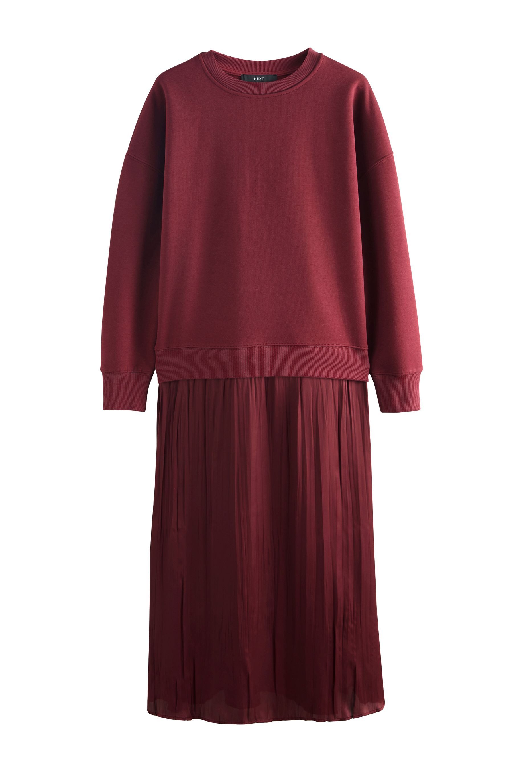 Next Midikleid 2-in-1 Pullover-Satinmidirock mit weichem Griff (1-tlg) günstig online kaufen