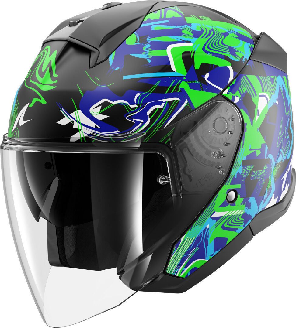 Shark Motorradhelm Skwal Jet Pranz Jethelm, Integriertes Sonnenvisier