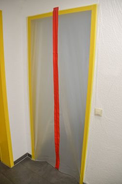 Scorprotect® Reißverschluss Selbstklebende Reißverschlüsse rot für Staubschutzwände 2er Set