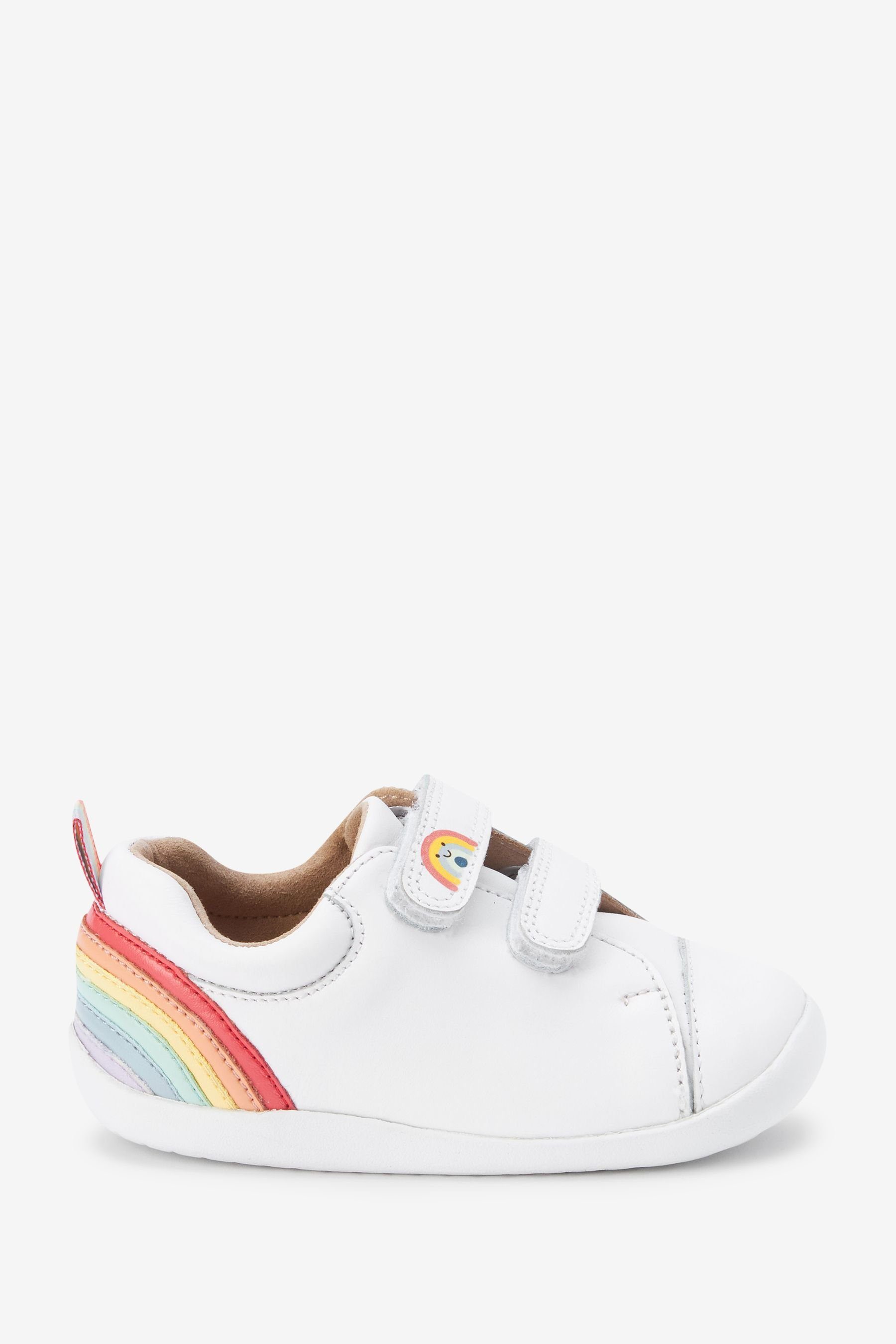Next Erste Laufschuhe Regenbogen-Sneaker Lauflernschuh (1-tlg) White Leather