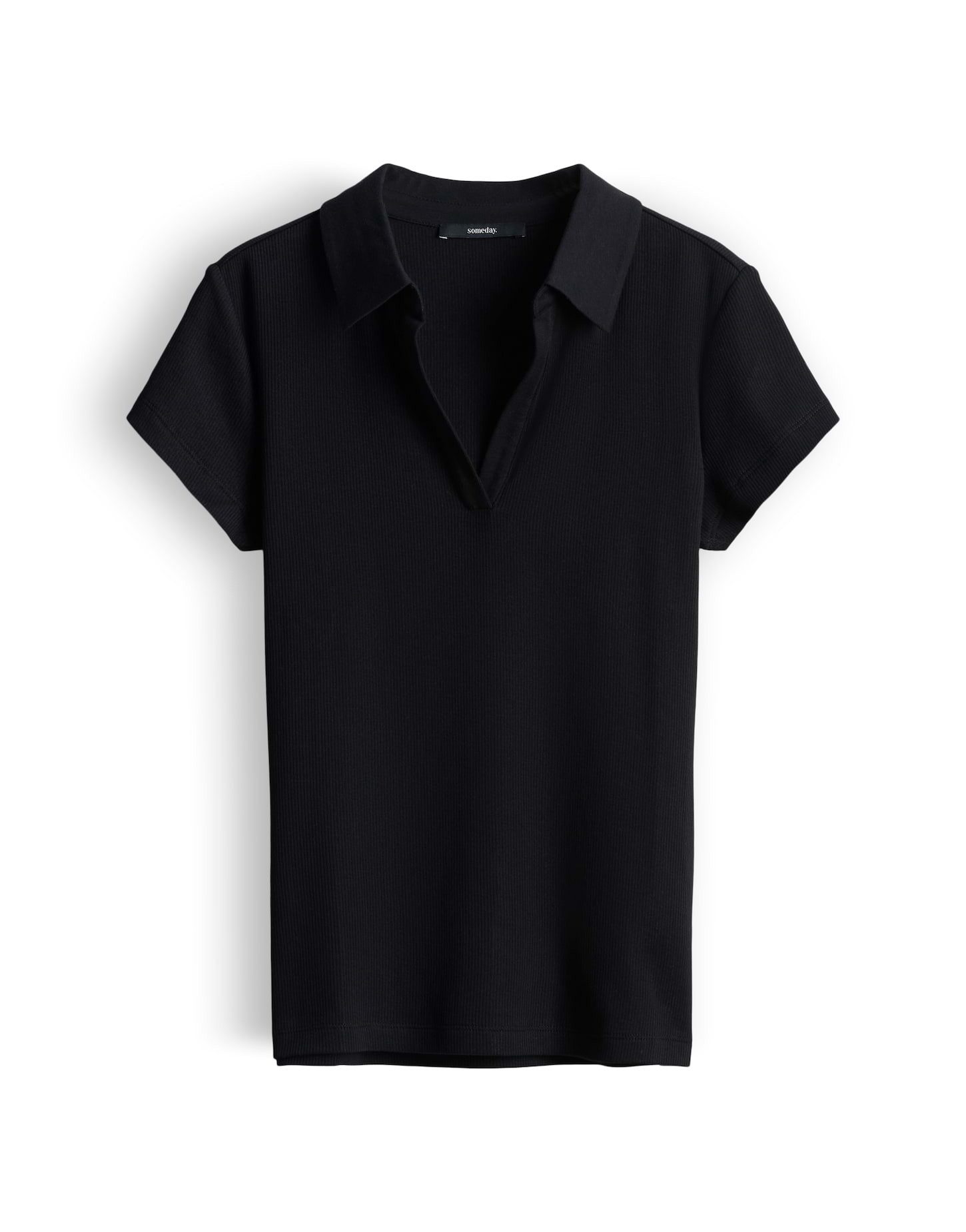 someday Kurzarmshirt Kleoh Polo aus Jersey mit Polokragen Mit Polokragen und softer Rippenstruktur