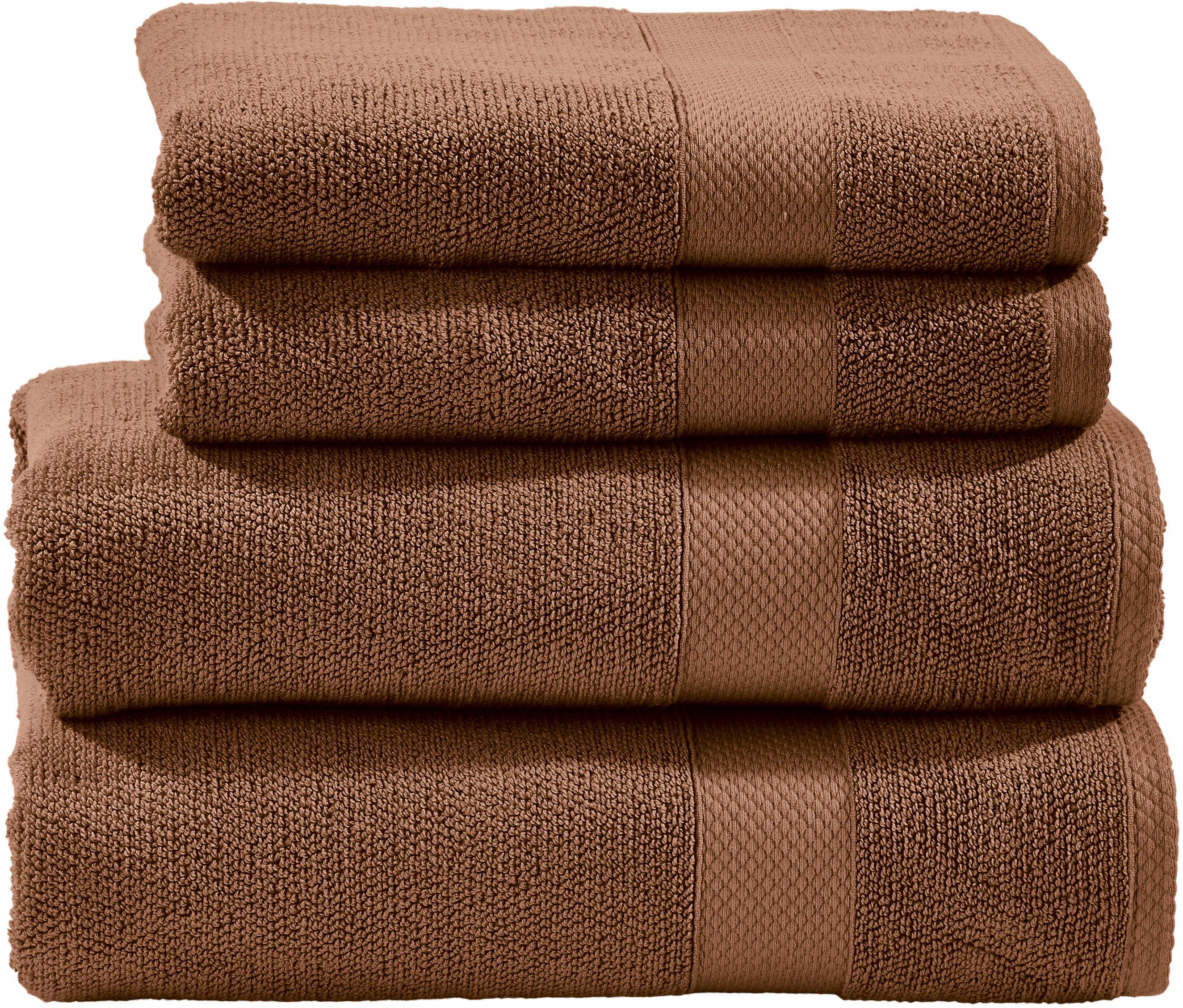 done.® Handtuch Set Deluxe 2x Handtücher (50x100 cm), 2x Duschtücher (70x140 cm), Zwirnfrottee (Set, 4-St), aus hochwertigem Zwirnfrottier
