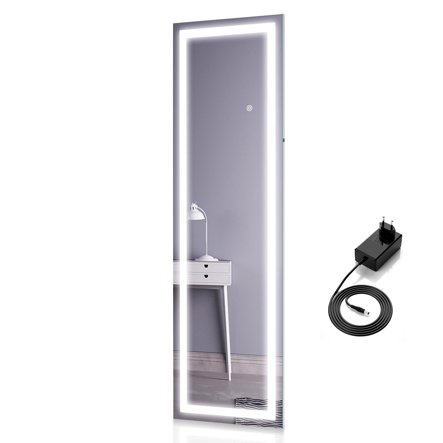 Wandspiegel Ganzkörperspiegel mit LED Beleuchtung,BxH:400x1500mm, in 3 Farben