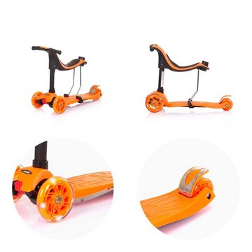 Chipolino Cityroller Kinderroller 3 in 1 Multi Plus, 3 Räder, Laufrad, Roller, LED-Lichter