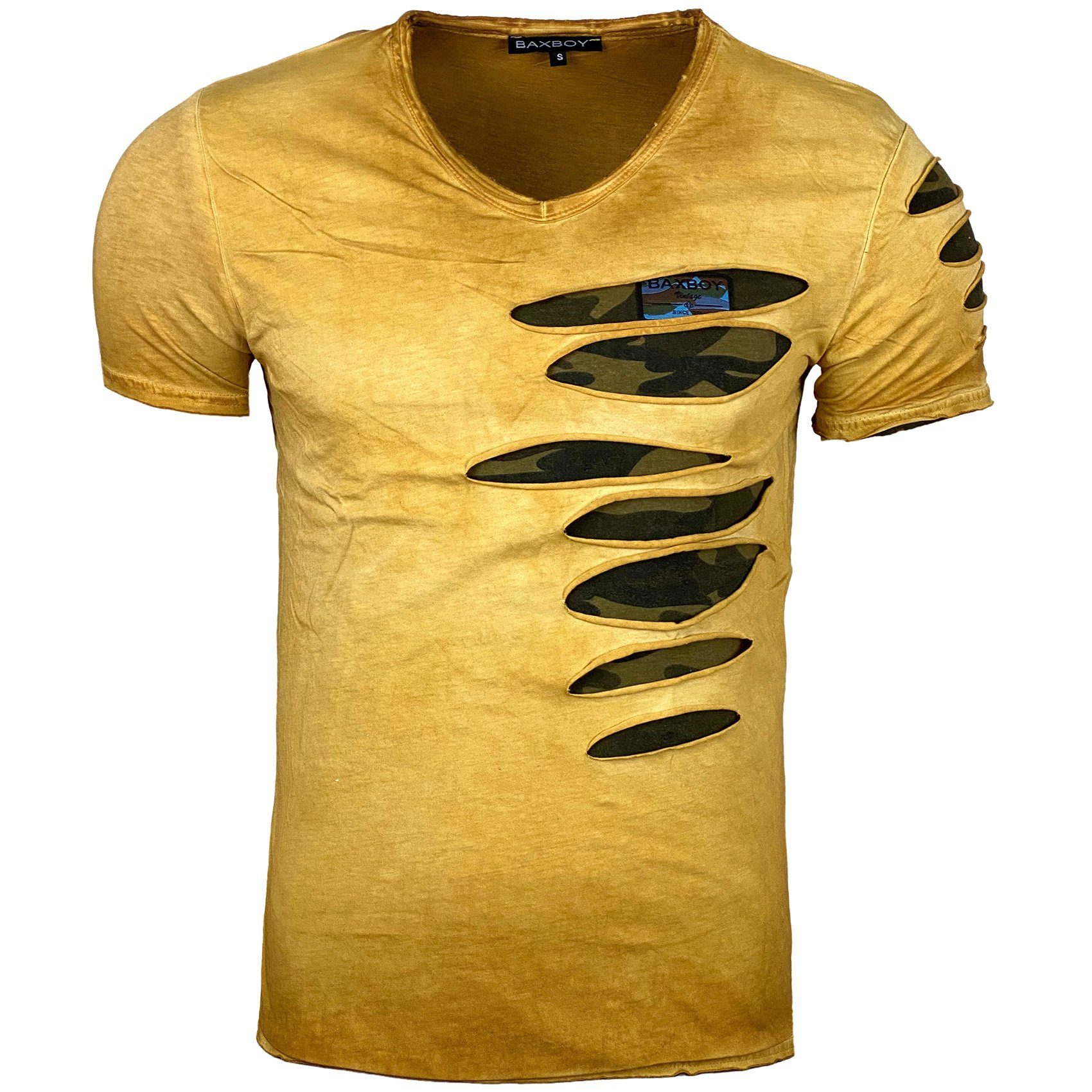 Baxboy T-Shirt Baxboy Used Look Rundhals günstig online kaufen