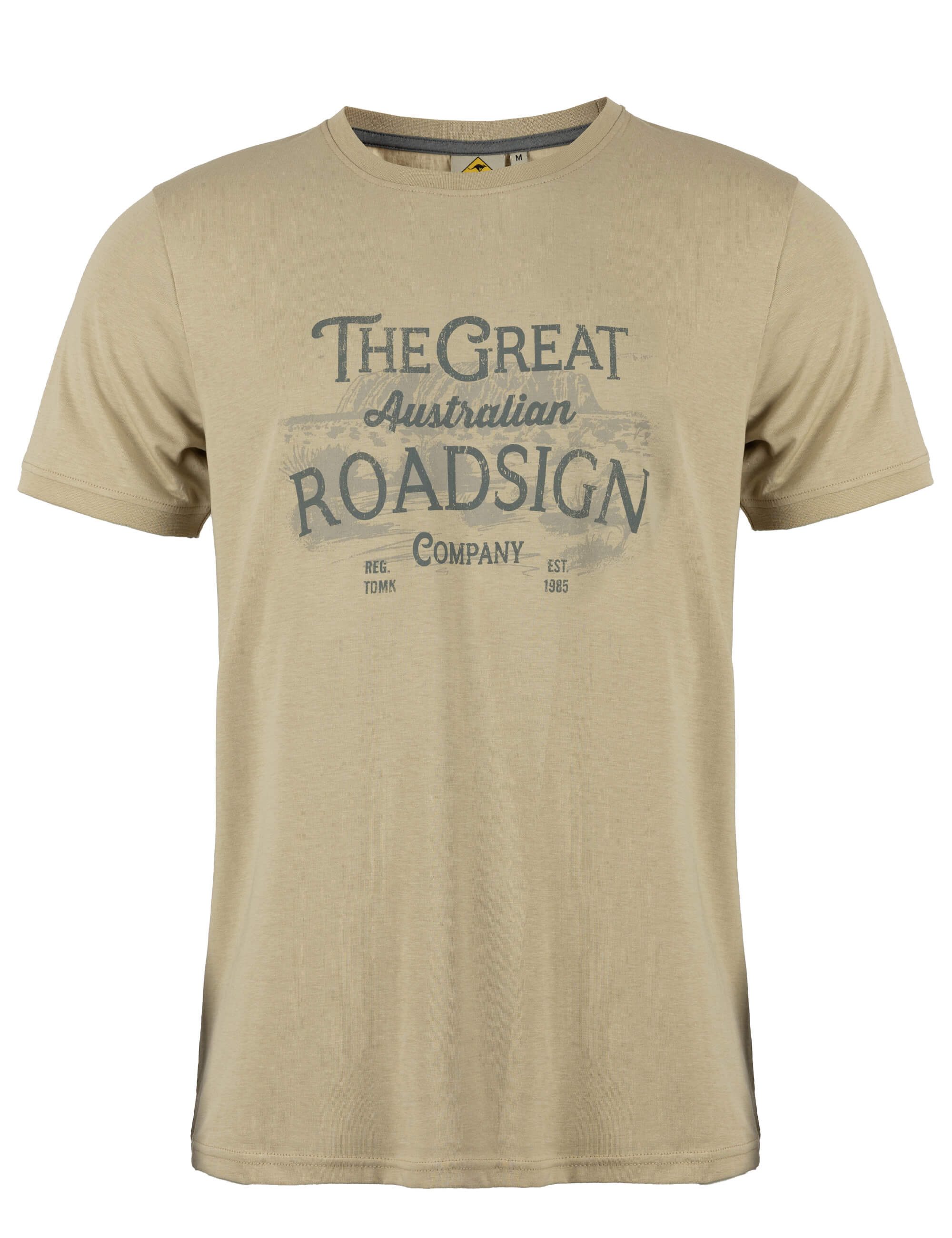 ROADSIGN australia T-Shirt RS Comfort (1, 1-tlg., 1) mit großem Roadsign Frontprint, Rundhalsausschnitt, 100% Baumwolle