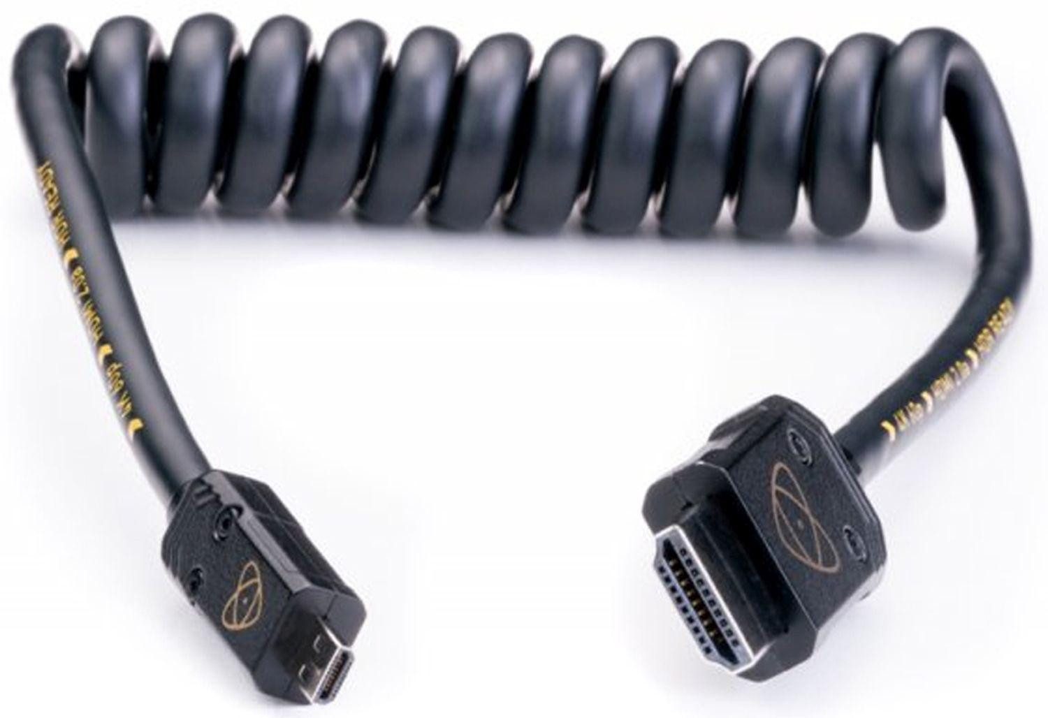 Atomos HDMI Typ A auf Micro HDMI Spiralkabel Objektivzubehör