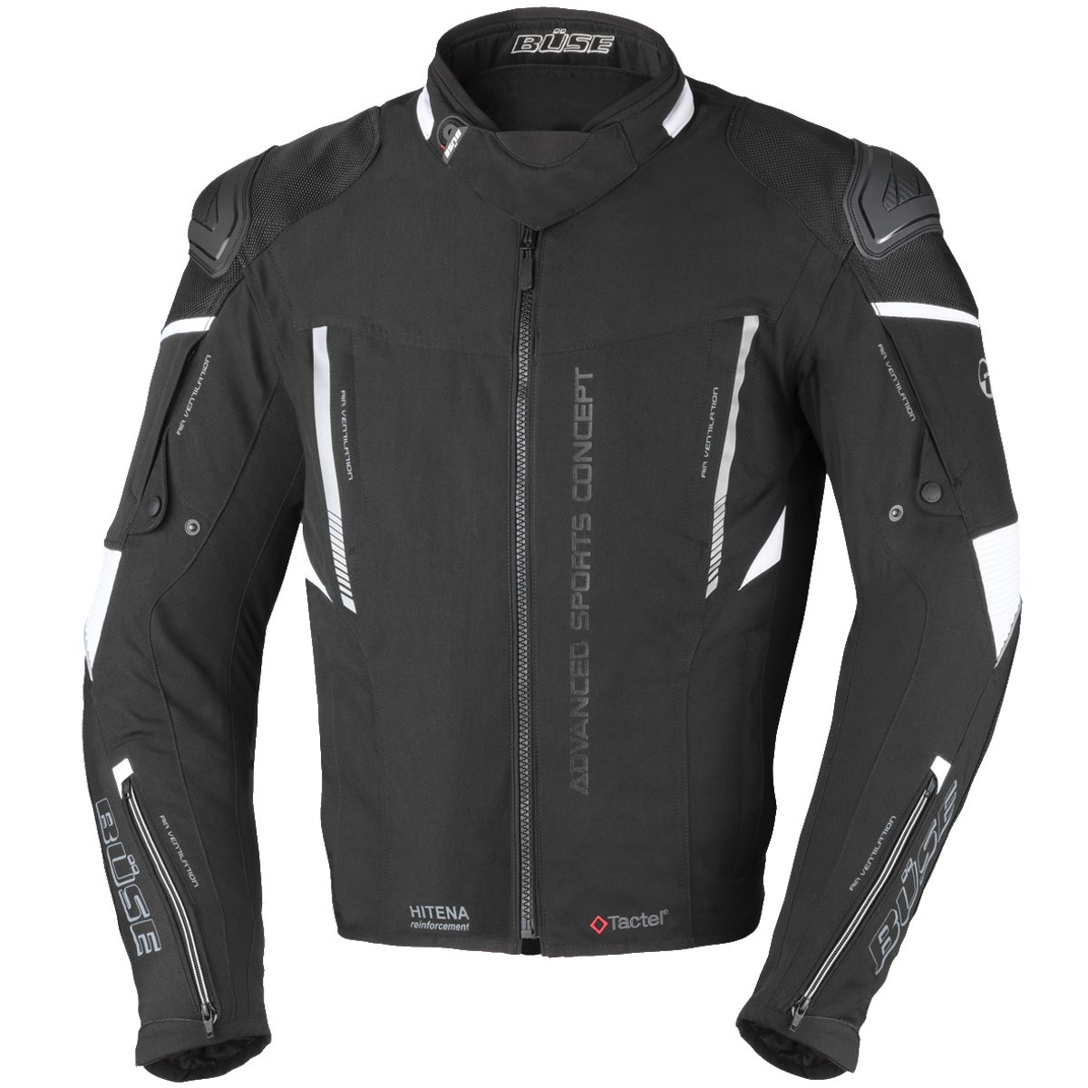 Büse Motorradjacke Büse Rocca Textiljacke Schwarz / Weiß 54