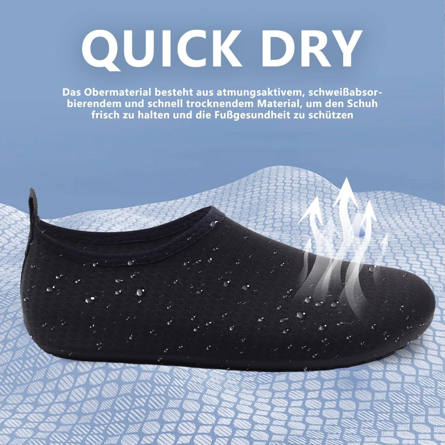 LuxusKollektion Wasserschuhe Herren Damen Badeschuhe Aquaschuhe 36 37 EU 18 Schwarz2 Wasserschuh