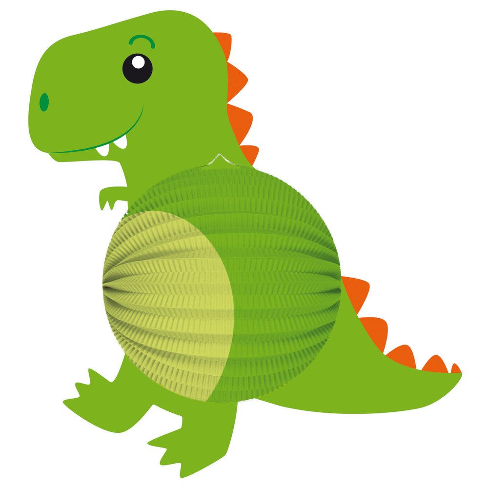 TIB Heyne Umzugslaterne Motivlaterne - Dino - aus Papier - Ø = 20 cm - grün