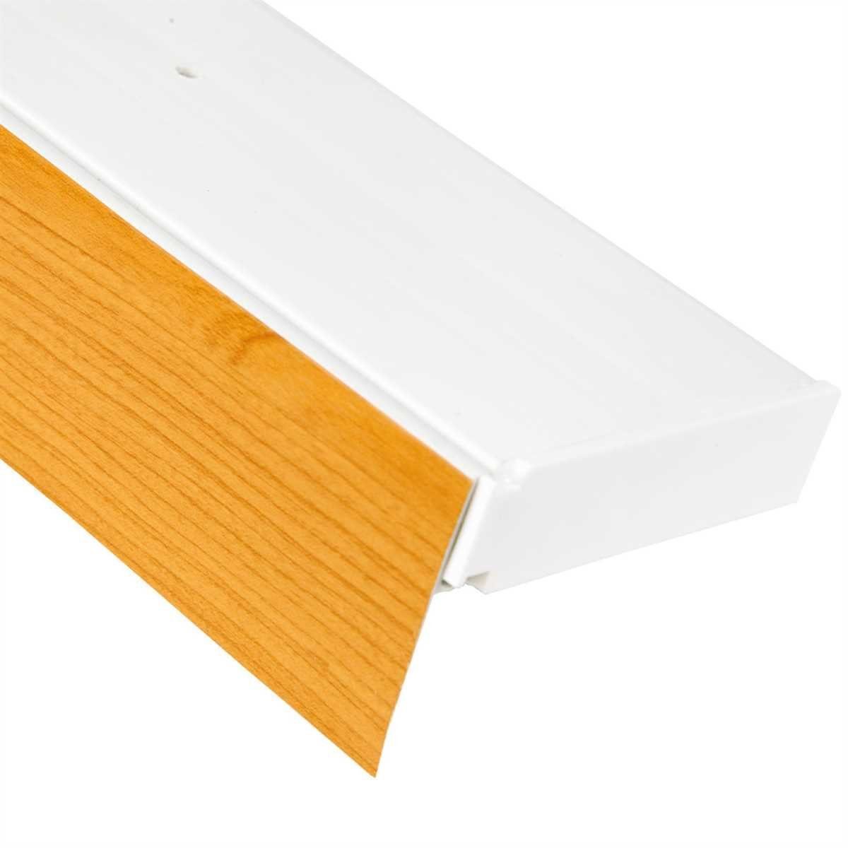 Bestlivings 90 cm Vorhangschiene mit Blende 2 Lauf Nußbaum günstig online kaufen