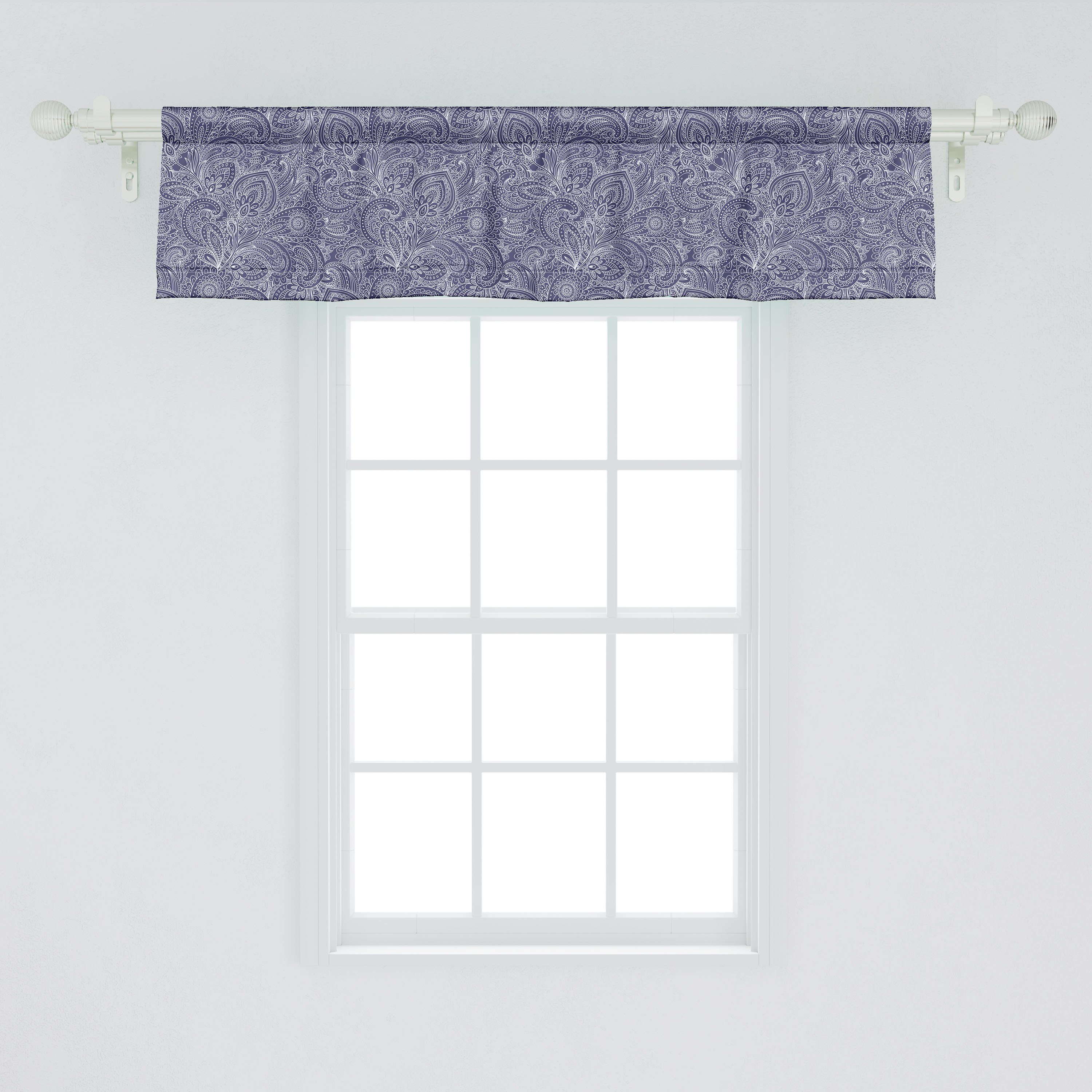 Scheibengardine Vorhang Volant für mit und Abakuhaus, Kurven Jahrgang Küche Schlafzimmer Stangentasche, Dekor Microfaser, Mini Dots