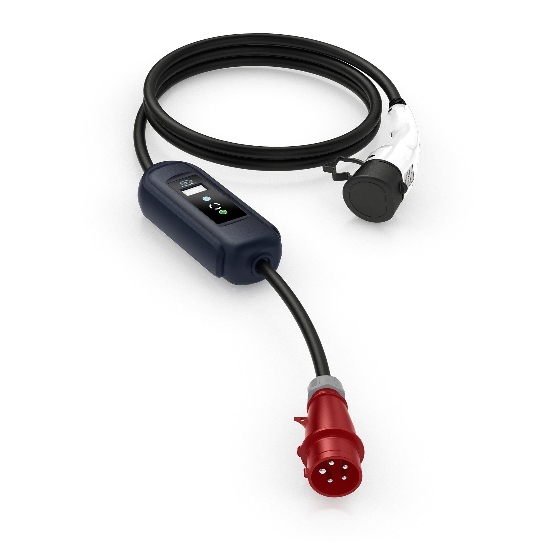 EM2GO Take AC Portable EV Lader 3.6 Kw,CEE Blau 5m Typ 2 Kabel  Autoladekabel, IP66 Spritzwassergeschützt