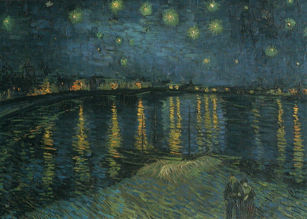 van Gogh Postkarte "Die Sternennacht" Kunstkarte Vincent