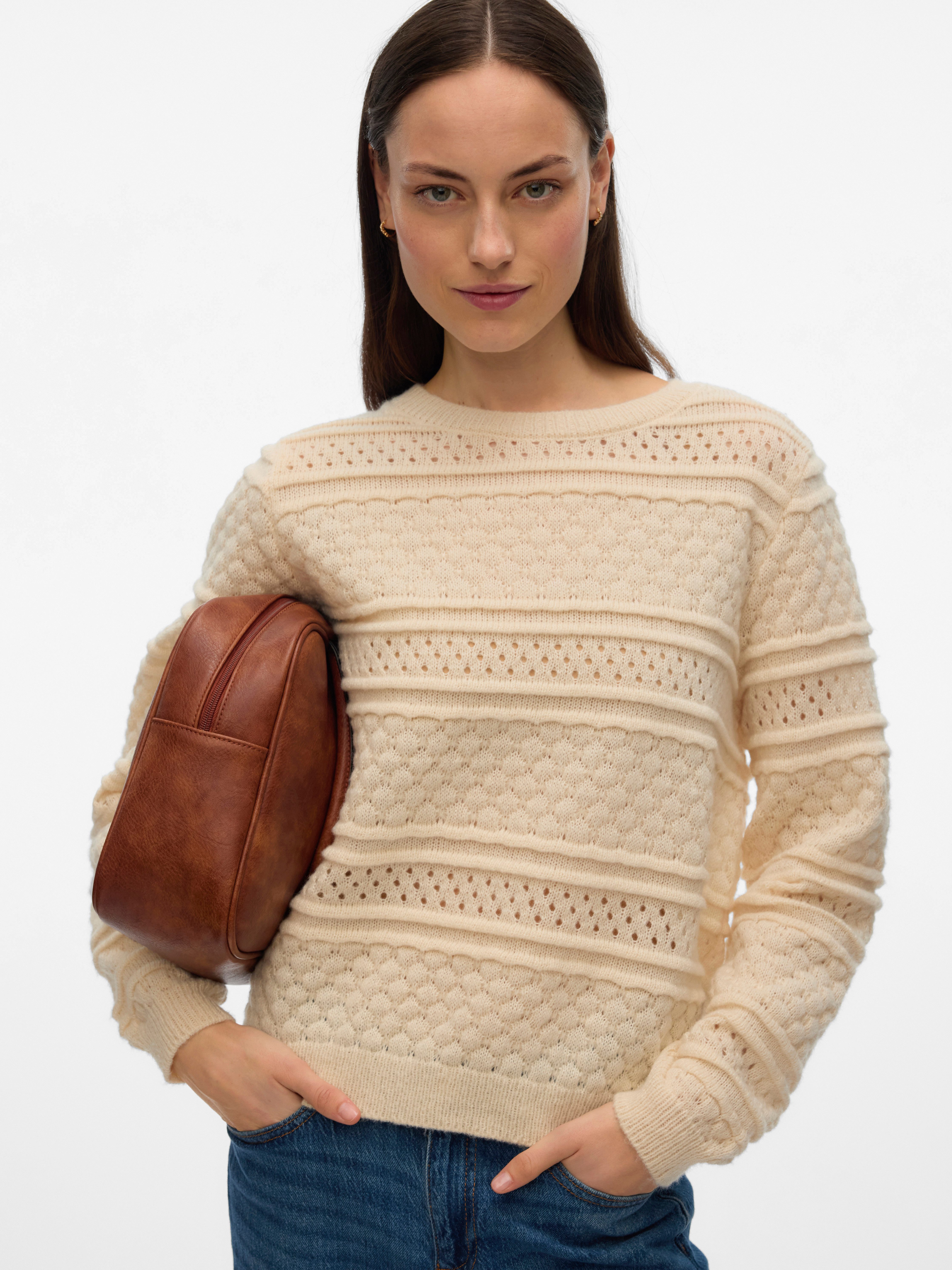 Vero Moda Strickpullover VMLEO LS O-NECK PULLOVER BF günstig online kaufen