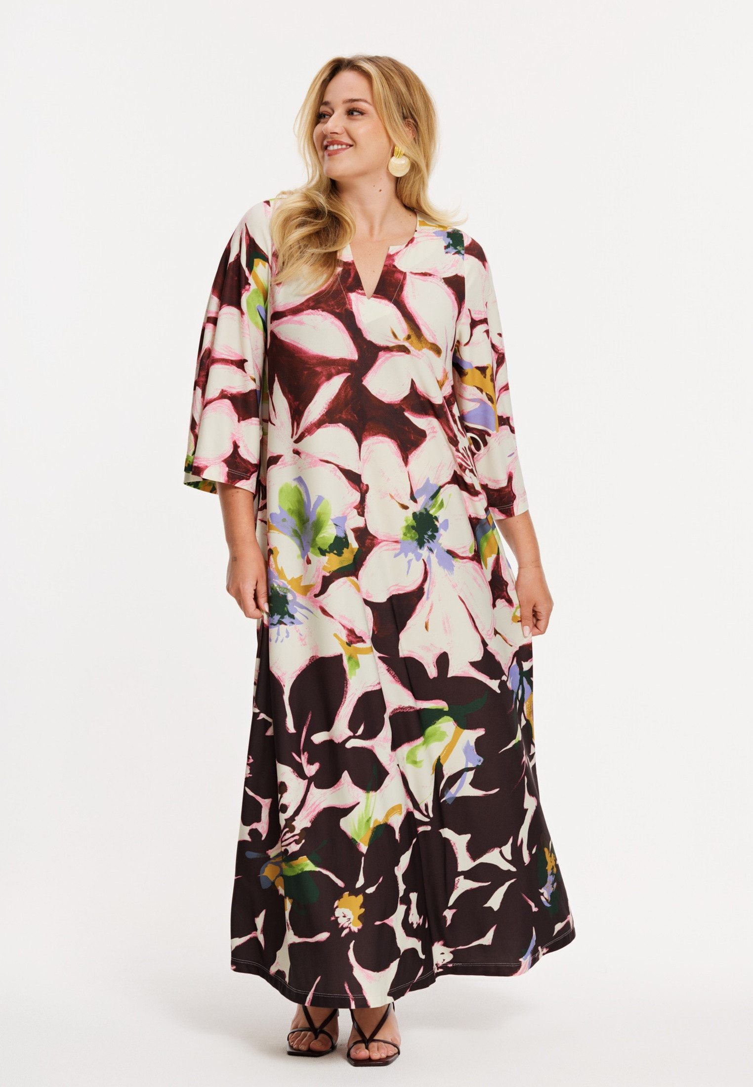 YOEK A-Linien-Kleid Damen Kleid mit Druck