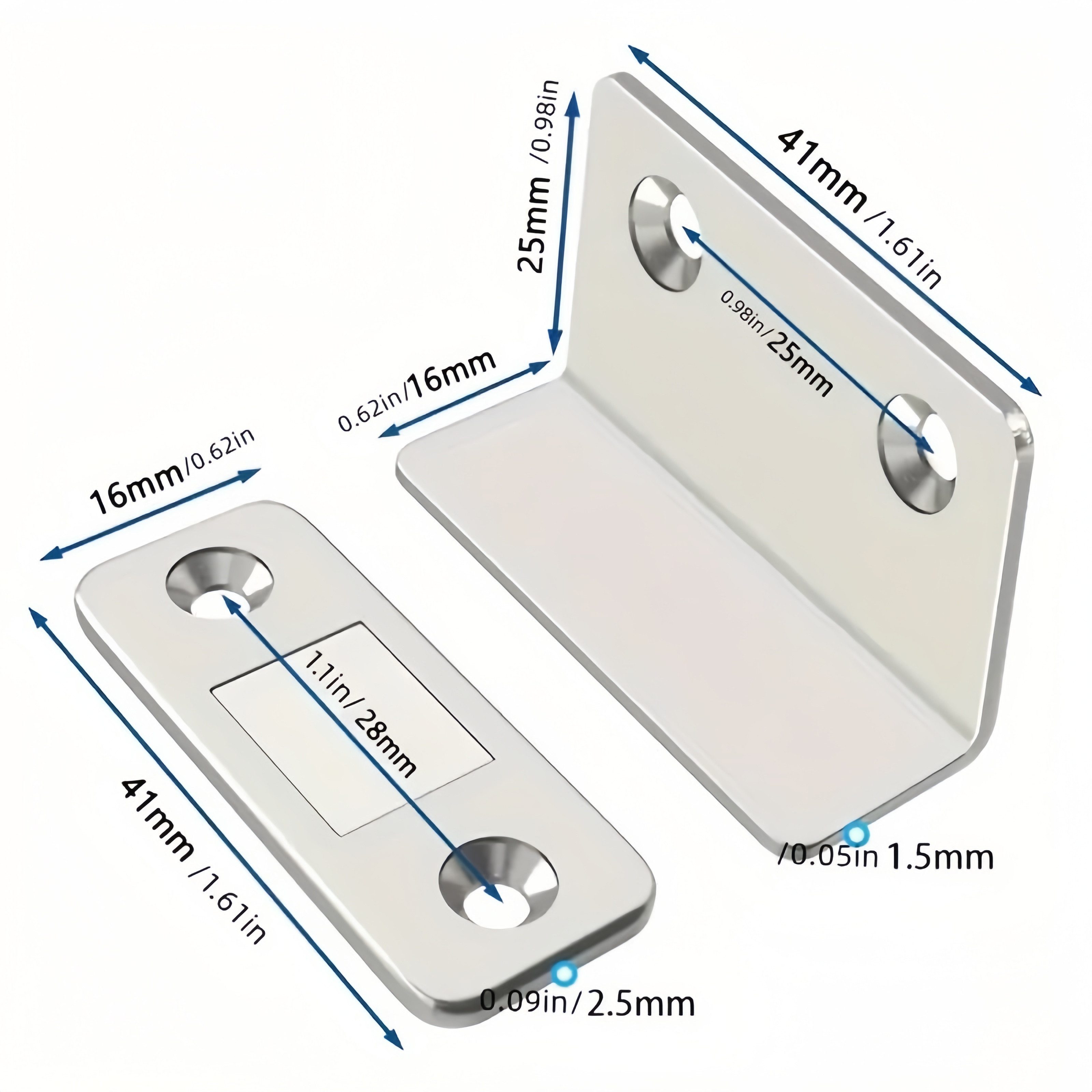 FOUORTUNATE-BEE Wandtürstopper Magnetischer Türstopper ohne Bohren für Schrank- & Zimmertüren (4 St), Unsichtbarer Türmagnet mit starkem Halt für Schiebe- & Möb – Bild 5 von 5