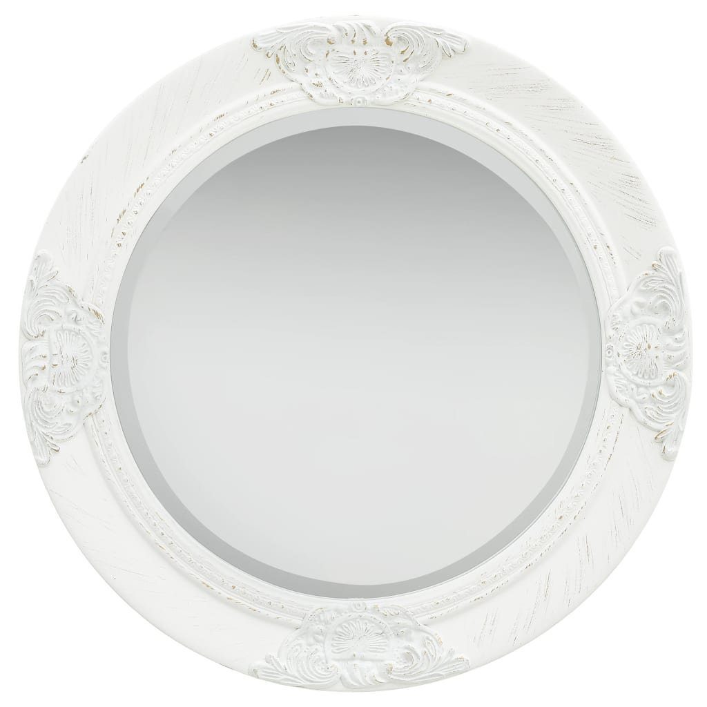 cm Spiegel | Wandspiegel Barock-Stil Weiß im vidaXL Weiß Weiß 50 (1-St)