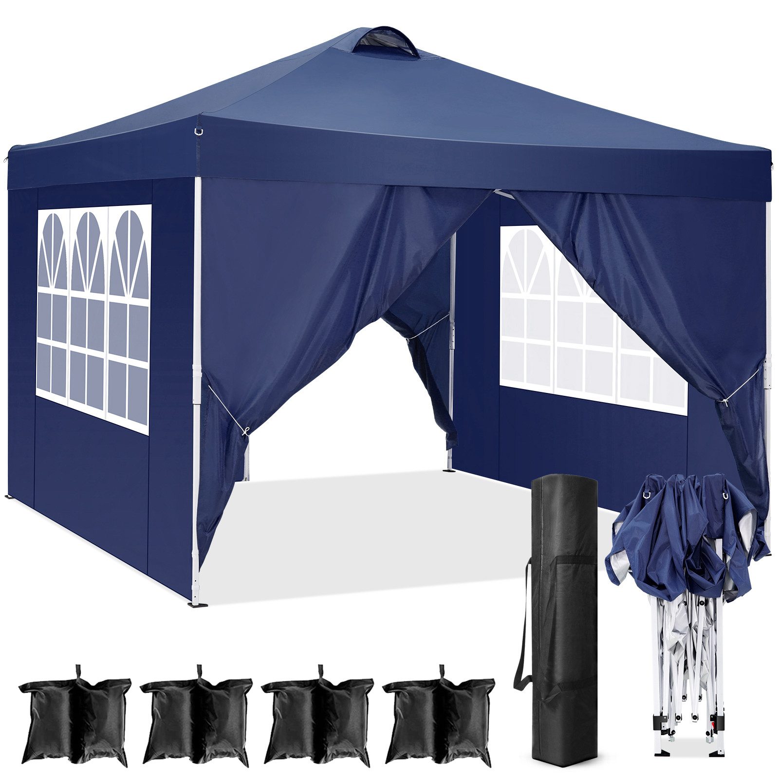 LUCKZON Pavillon 3x3m, mit Belüftung, wasserdicht, günstig online kaufen